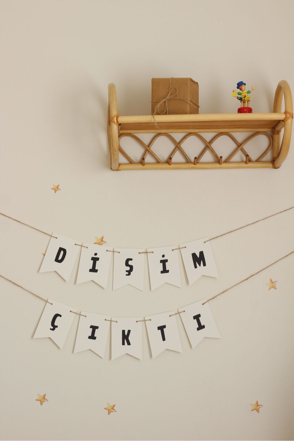 nurdesign Dişim çıktı duvar yazısı diş buğdayı kutlama banner