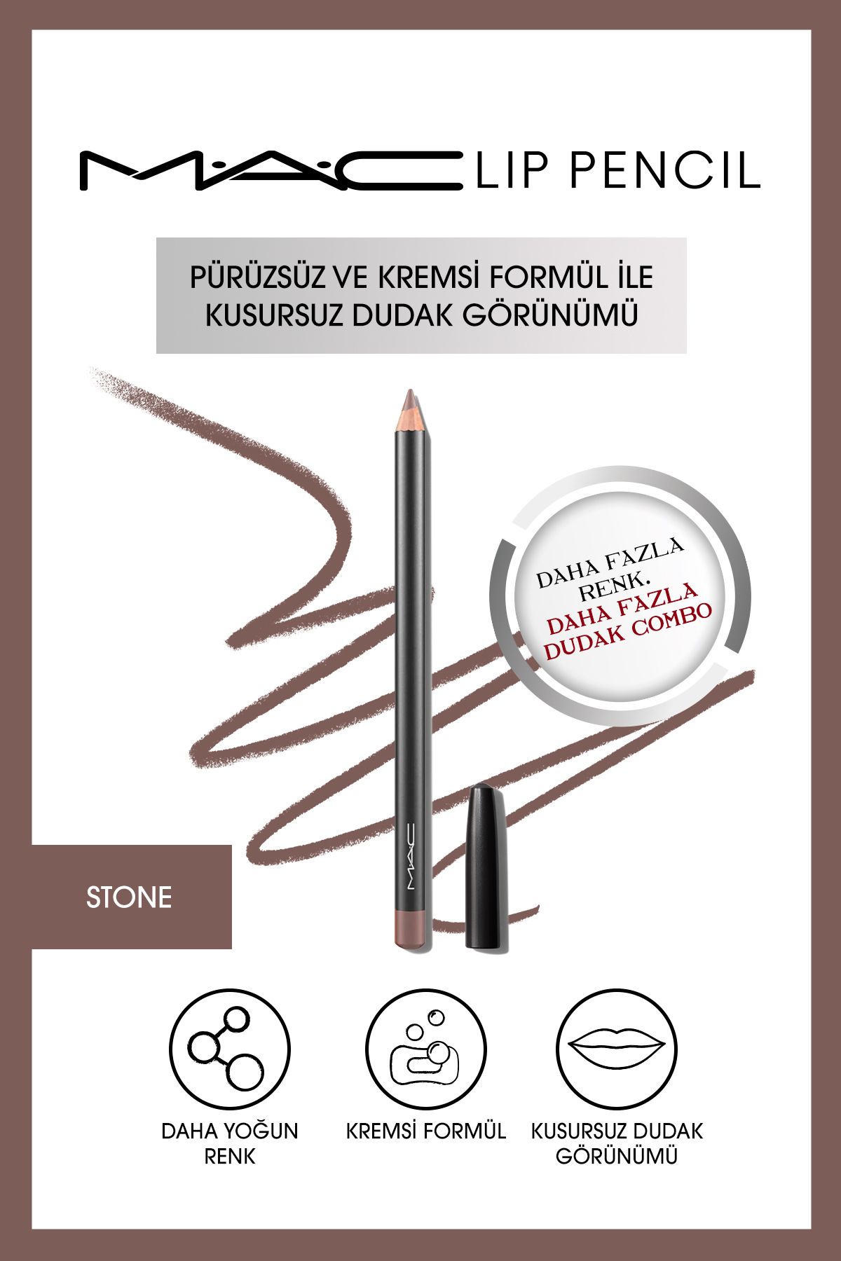 Mac Kremsi Kalıcı Dudak Kalemi - Lip Pencil - Stone 1.45 G