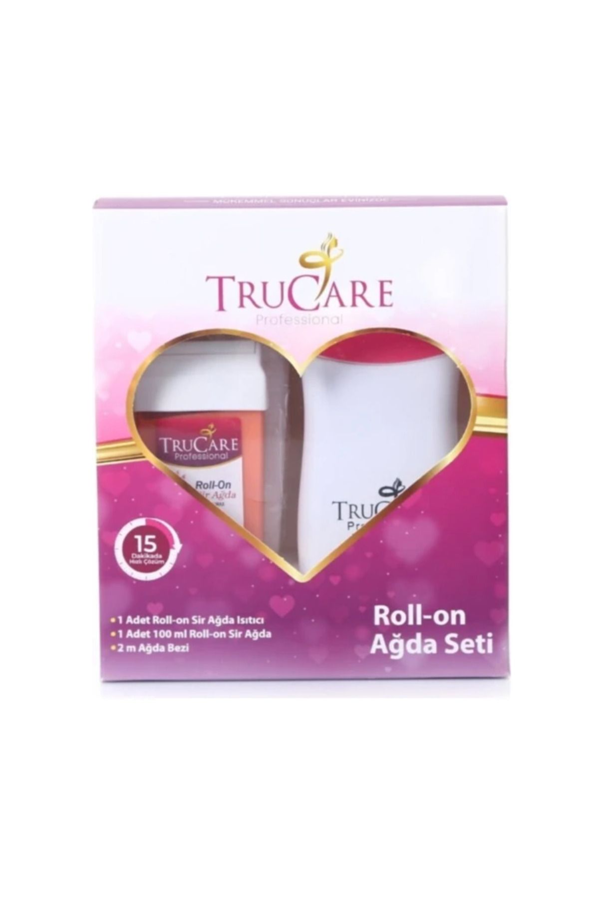 Marka TRUCARE Roll-On Profesyonel Pudralı Sir Ağda Isıtıcı Set