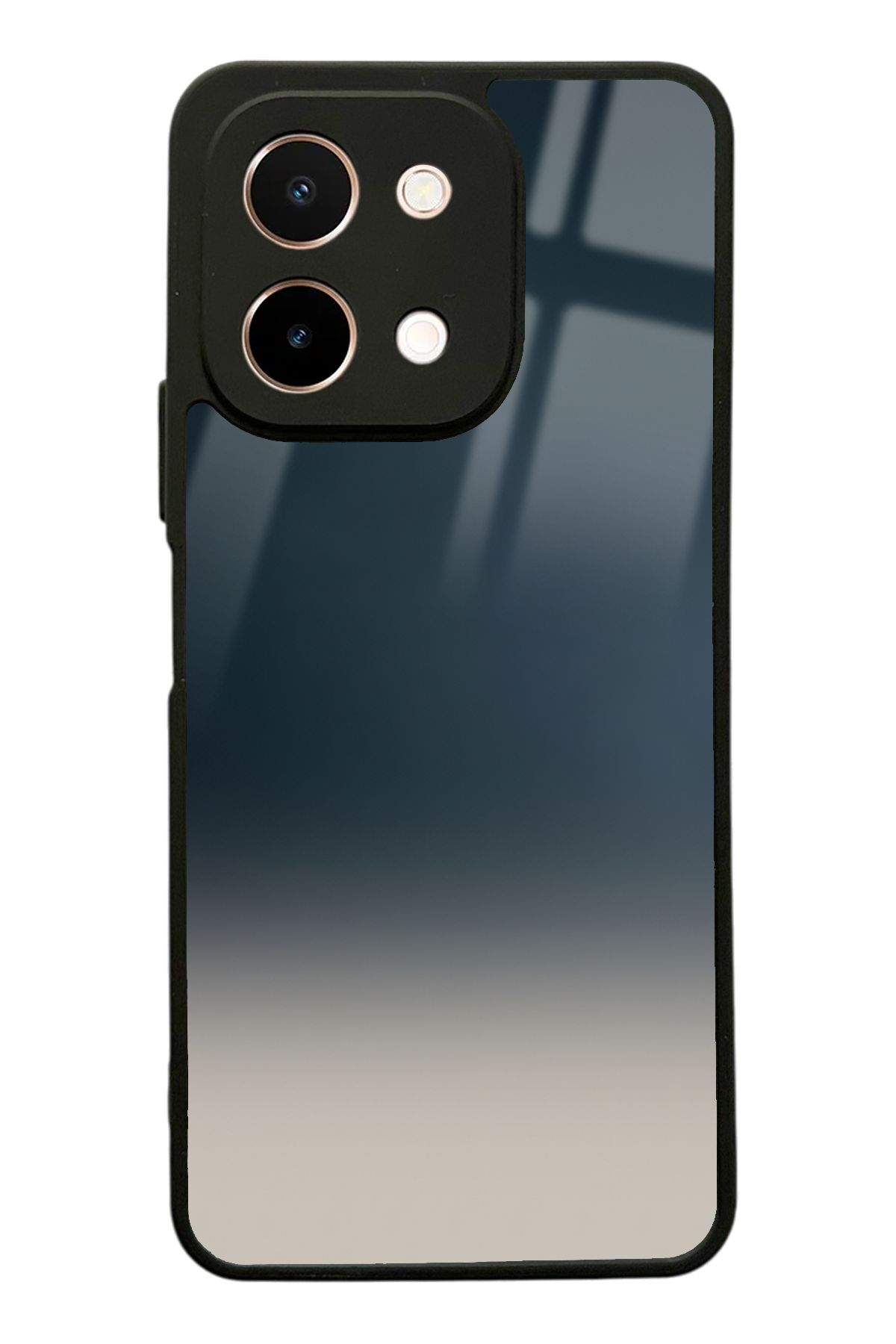 Spoyi Vivo Y28 Mavi Geçiş Tasarımlı Glossy Telefon Kılıfı