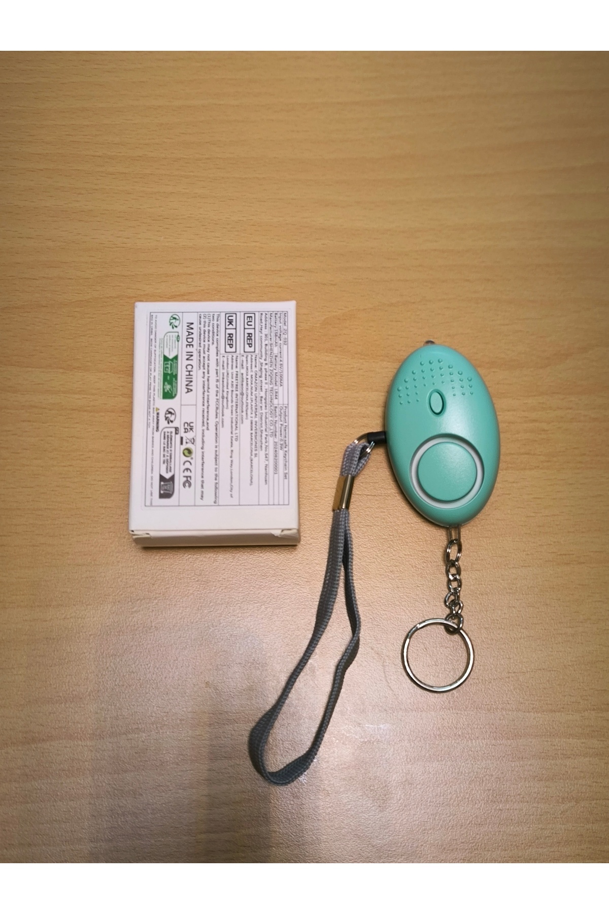 EkVet Kişisel Acil S.O.S Alarm Anahtarlık 130 Desibel Yeşil | Güvenlik Cihazı