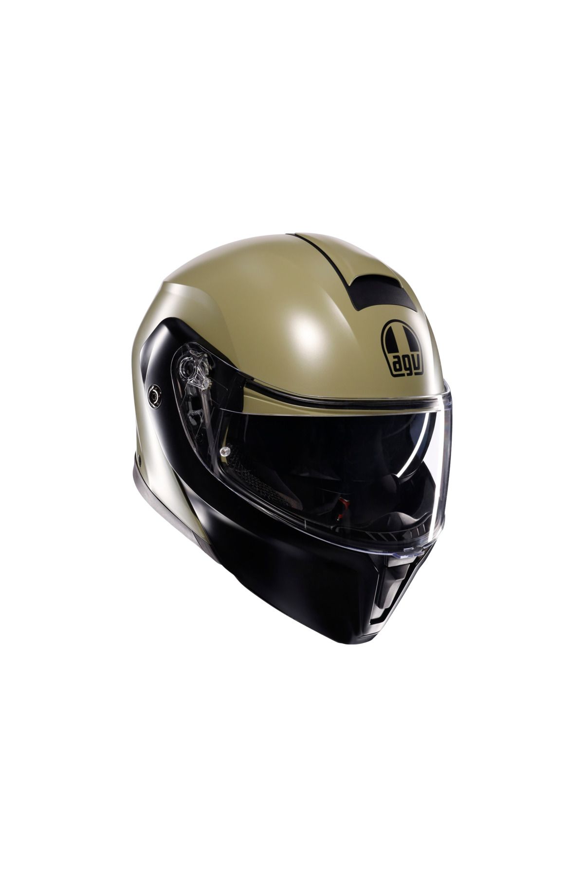 AGV Streetmodular Mono Matt Green Black Çene Açılır Kask