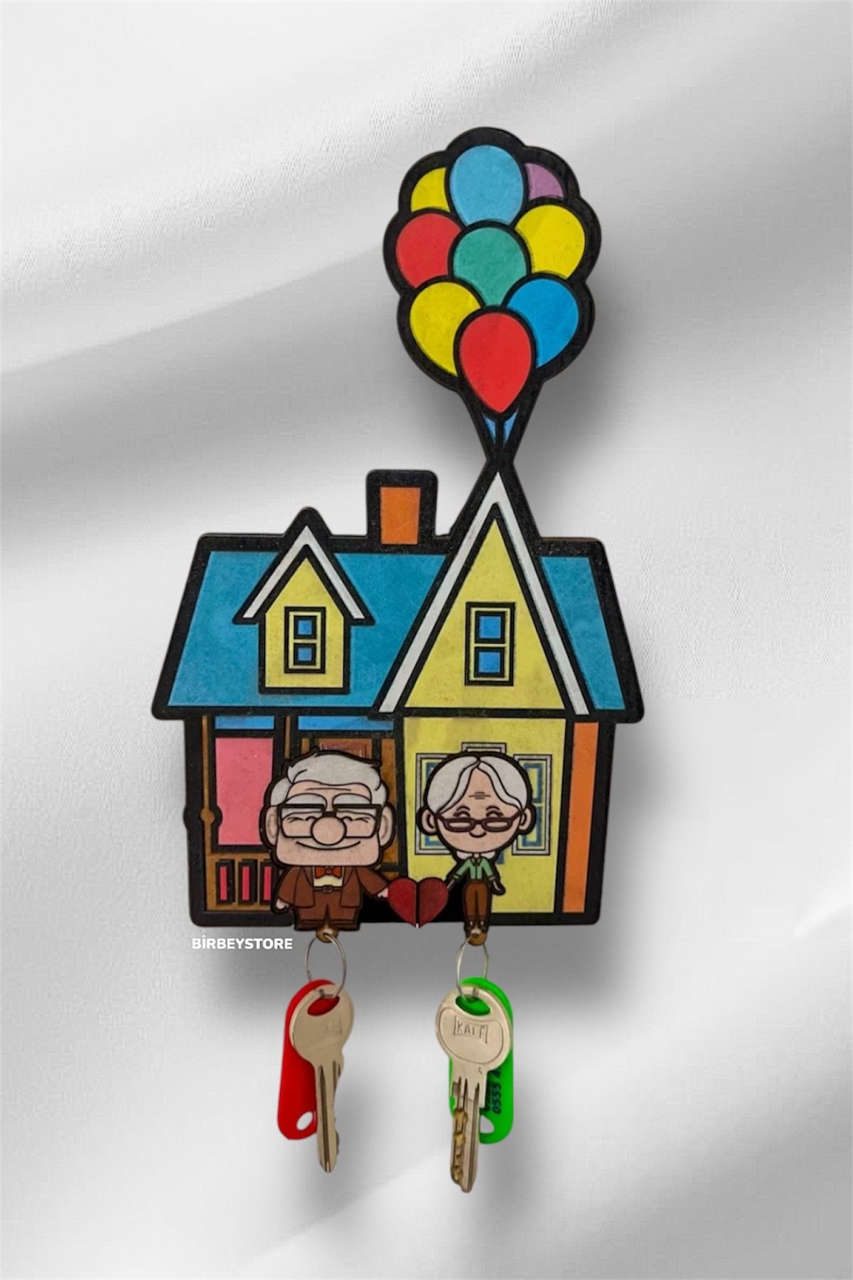 BİRBEYSTORE Çift Sevgili Anahtarlık Kapı Önü Ahşap Anahtarlık