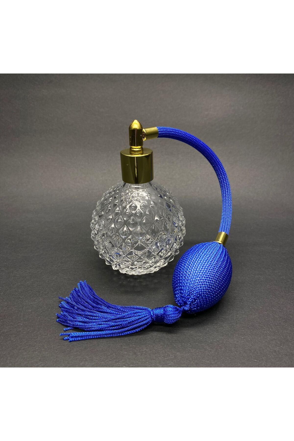 ELİTCAM 100 ML -NOSTALJİ - LUX -VİNTAGRA RETRO LUXURY MAVİ POMPALI - HORTUMLU PARFÜM ŞİŞESİ