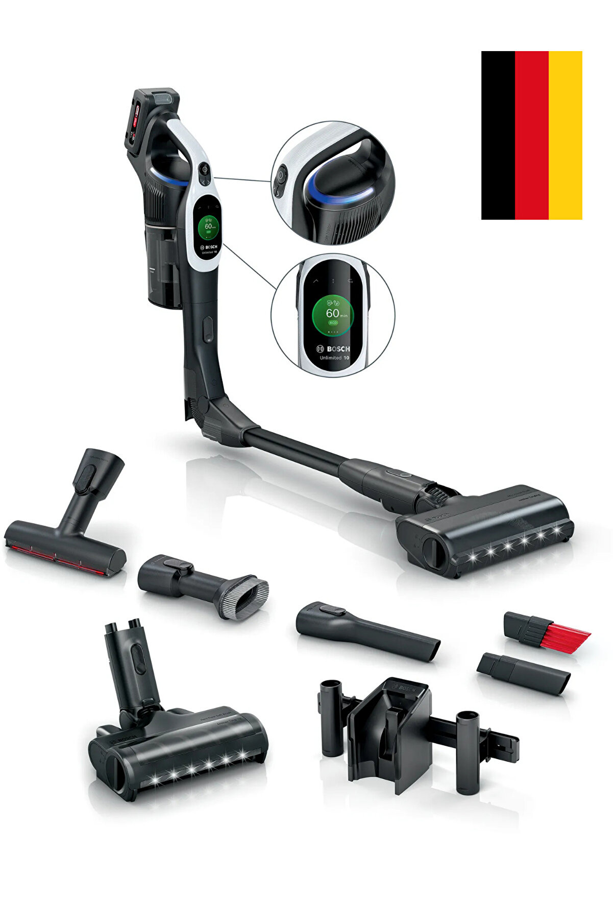 Dikey Şarjlı Süpürge, Katlanabilir, Led Başlıklı 80 dk Çalışma Süresi Yeni Model