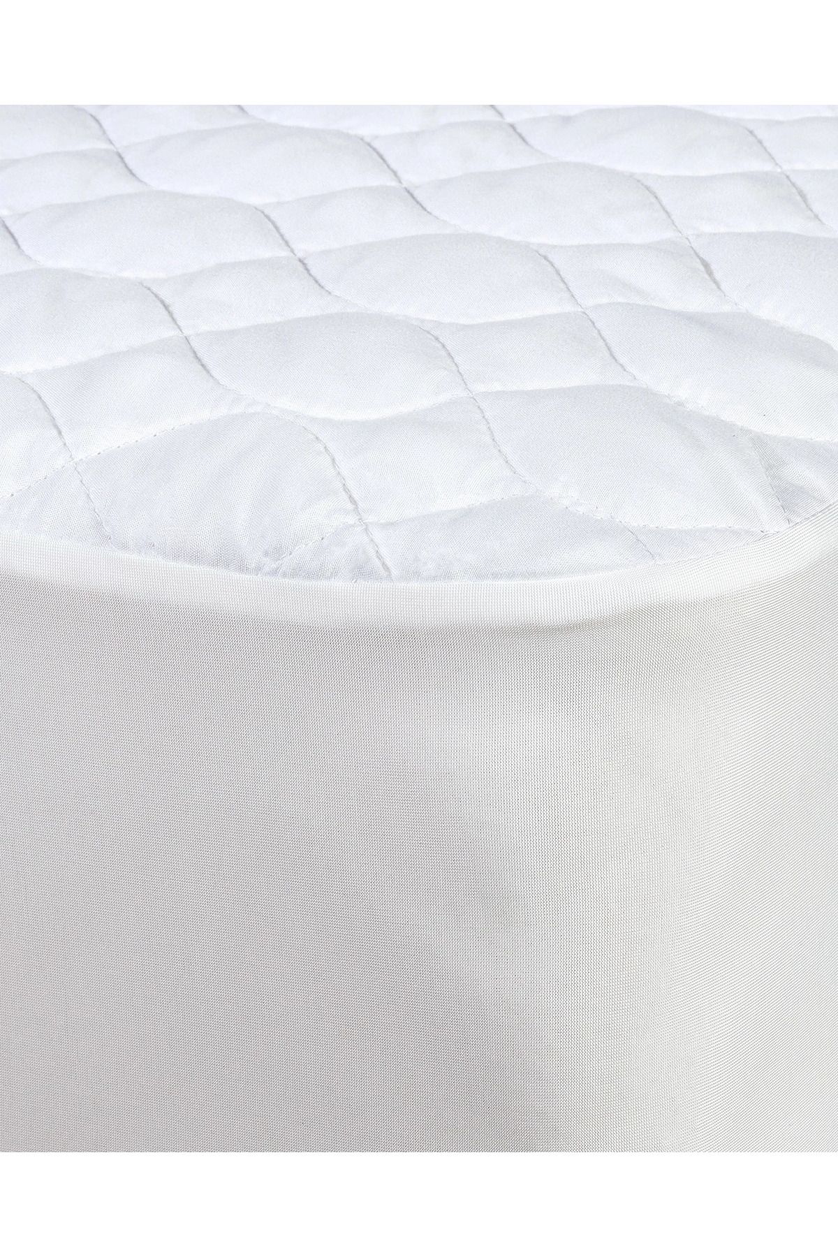 Madame Coco Eleta Kapitoneli Fitted King Size Yatak Alezi - Beyaz