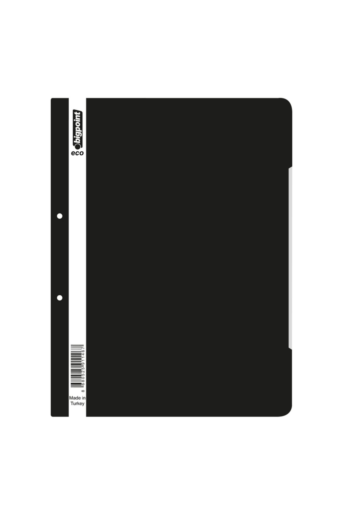 Bigpoint | Telli Dosya, Poşet Dosyalara Uyumlu - 80 gram (180 Adet A4) Kapasiteli,  Siyah, 50 Adet