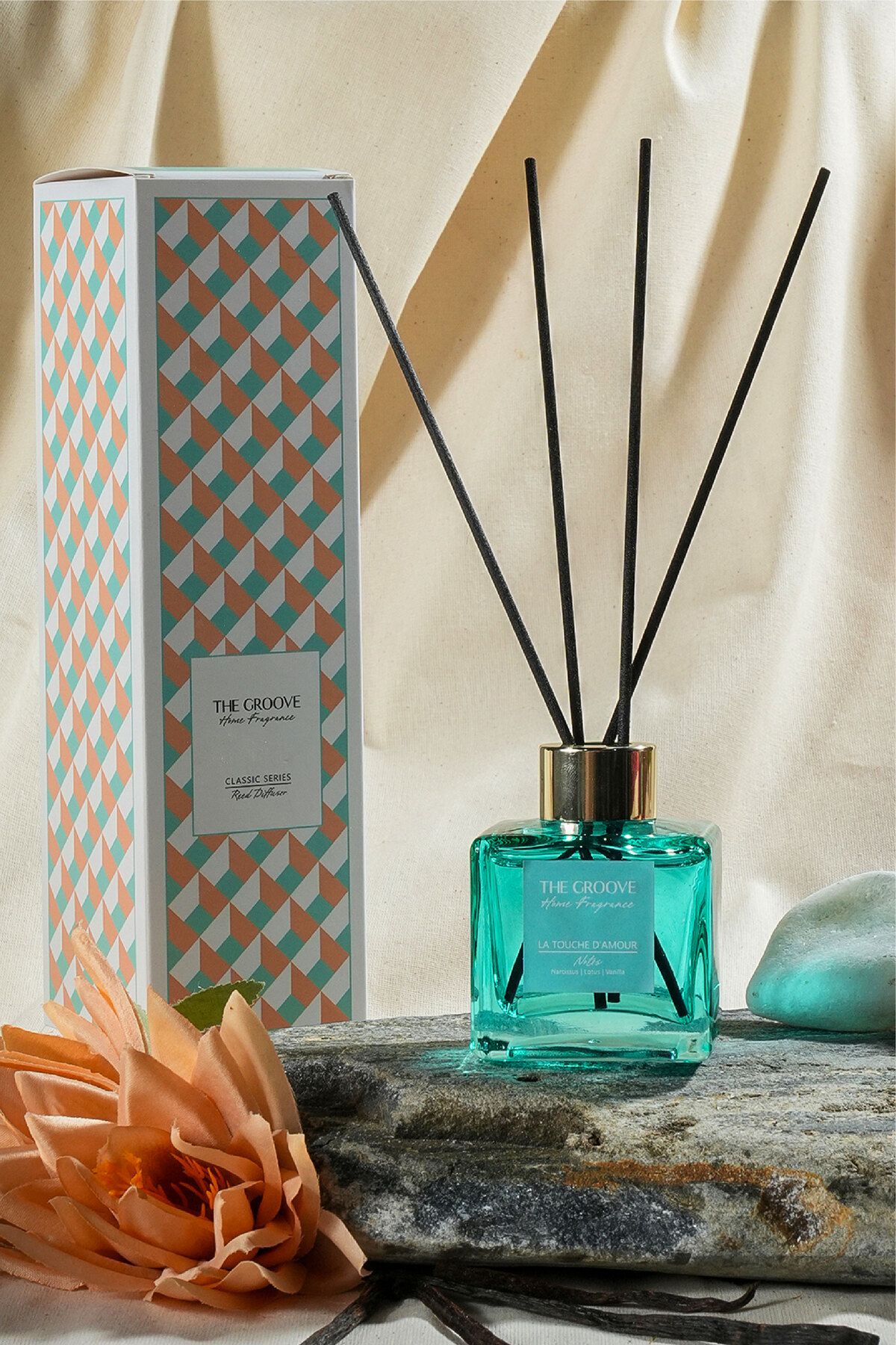 THE GROOVE Vanilla Blossom 100 ml Kare Oda Kokusu Parfümü Turkuaz La Touche D'amour