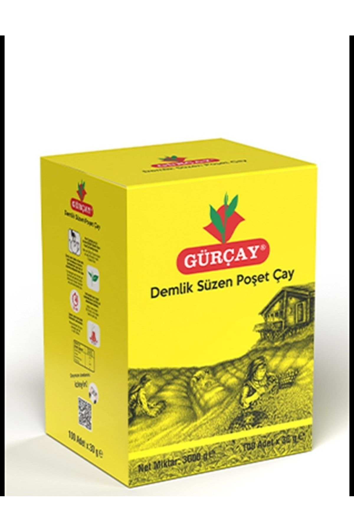 Gürçay GÜRÇAY 30g*100 adet Demlik Süzen Poşet Çay