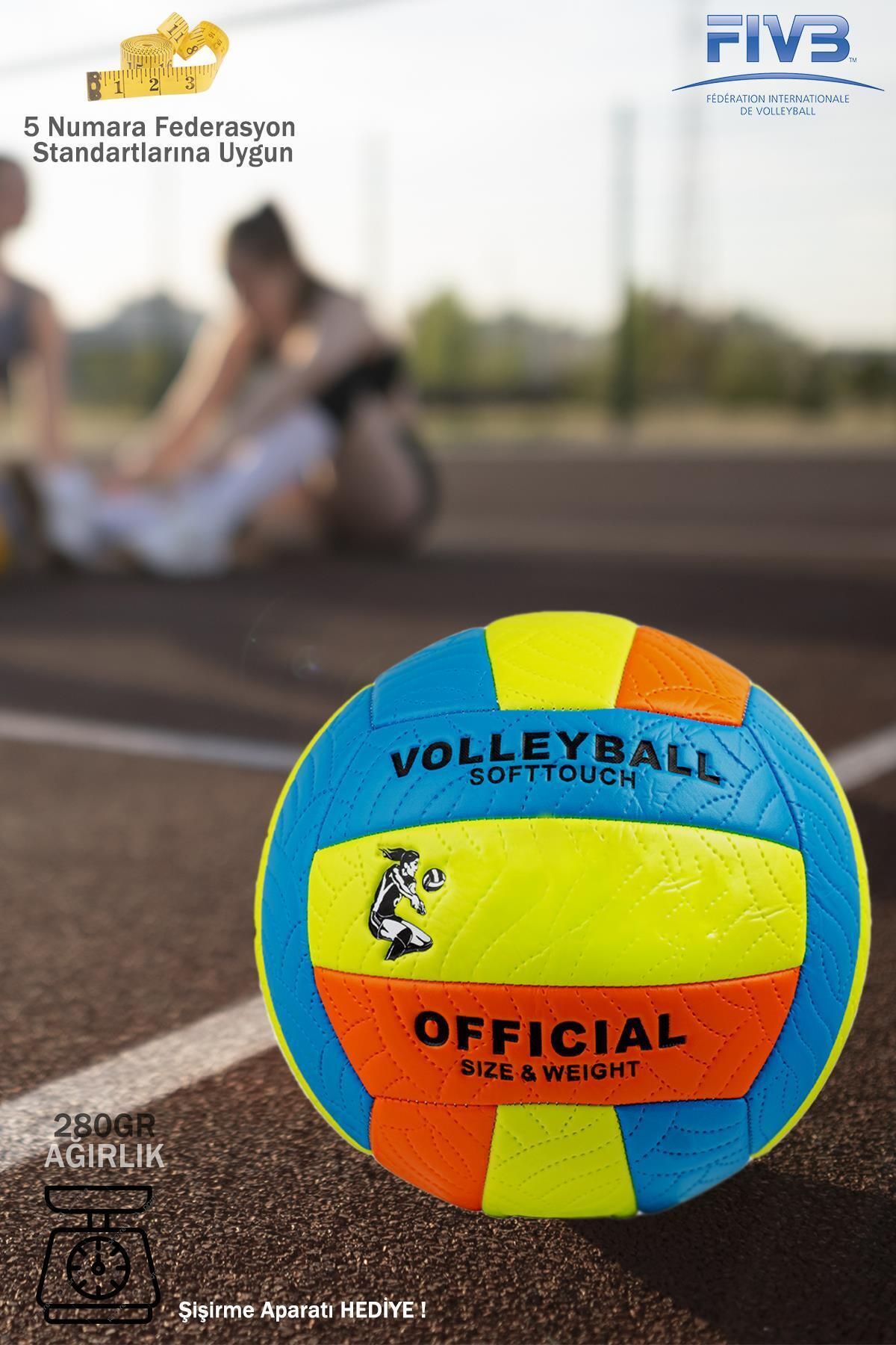 x1marka 1.Kalite Yumuşak Yüzey Dikişli Soft Touch Voleybol Topu İç ve Dış Mekan 5no Çift Astar Eğitici Top