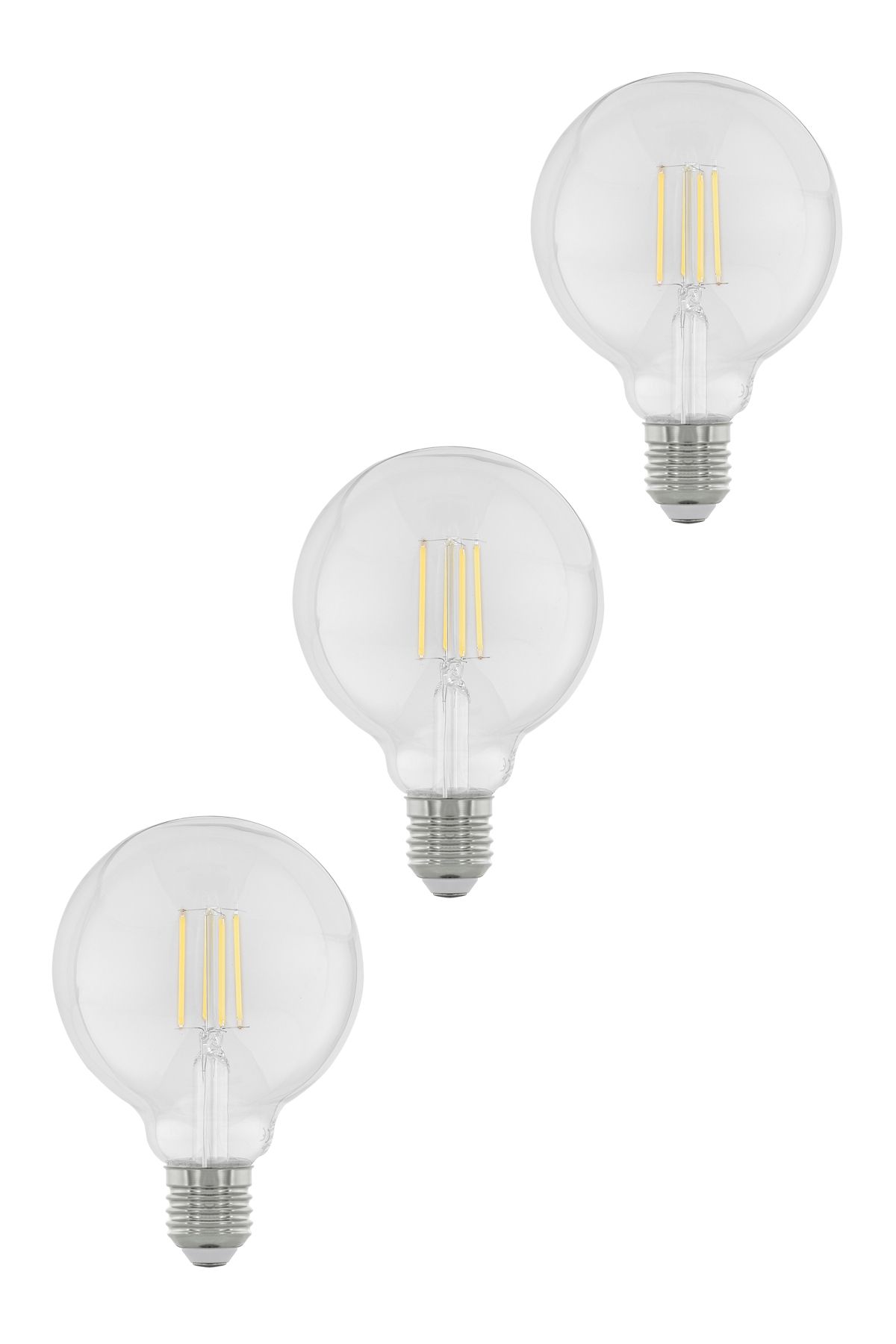 LED LAMP 4W 220V E27 G95 Rustik LED Ampul G95-4C 3'lü Paket