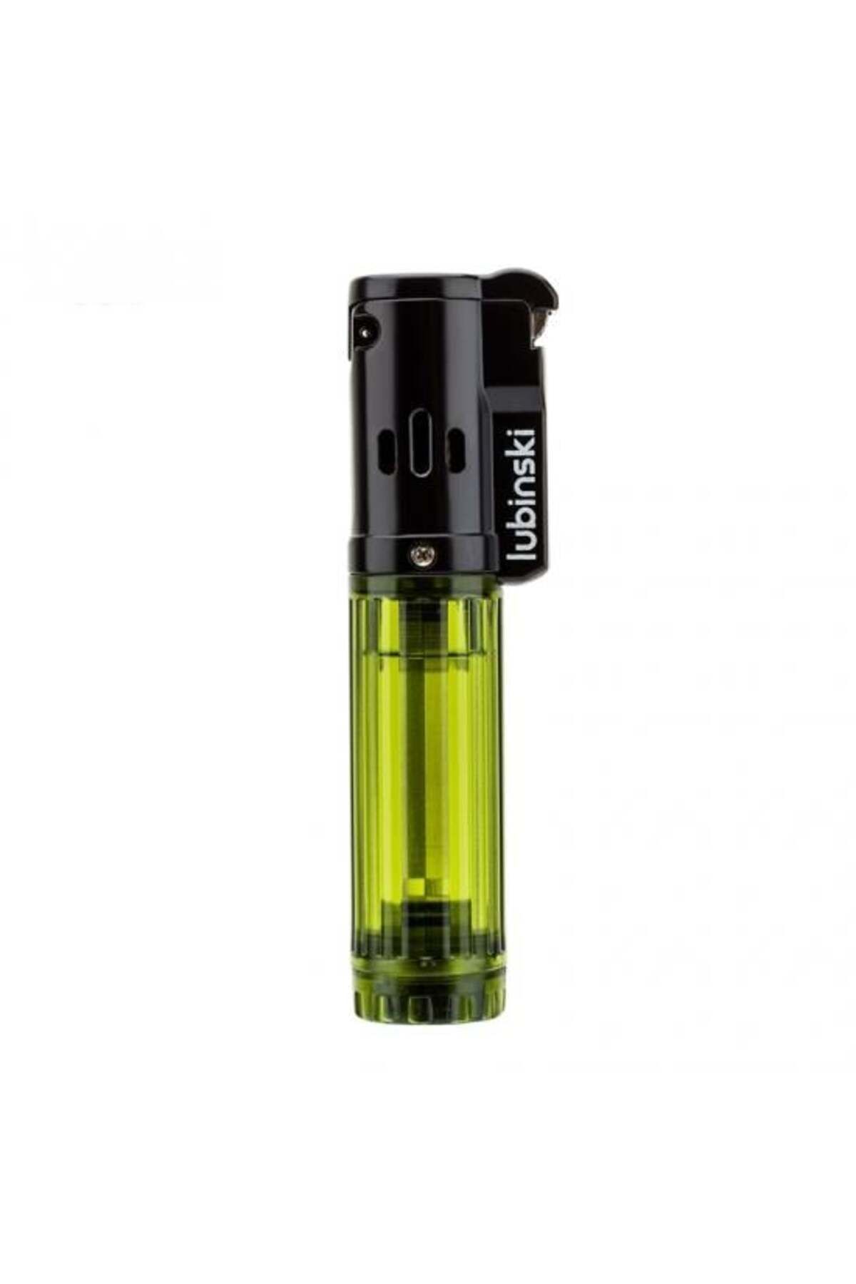 Lubinski Cigar Basic Slim Tek Torch Puro Çakmağı Yeşil