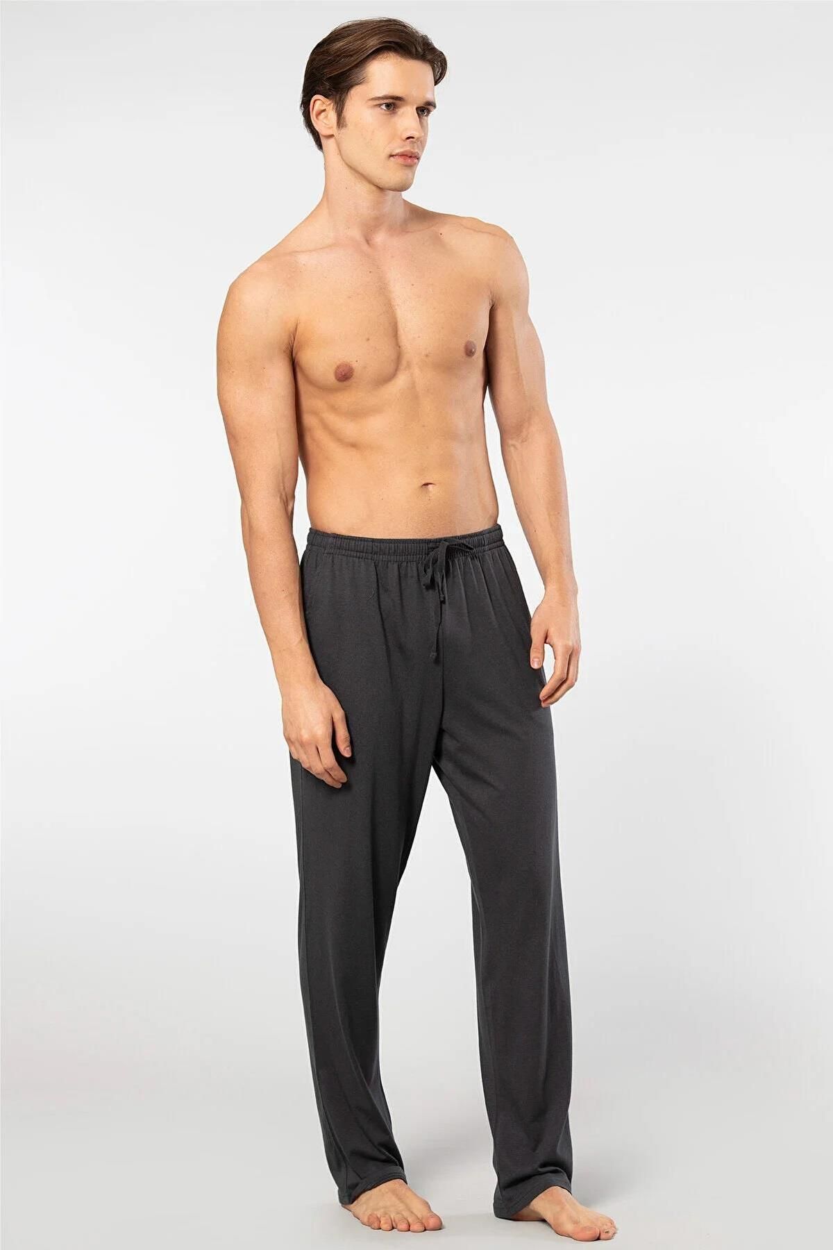 Cacharel Pamuklu Model Kumaş Erkek Alt Pijama