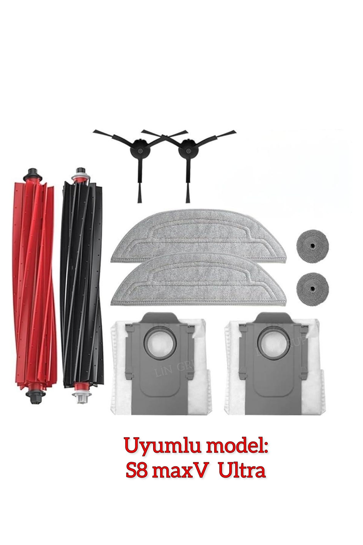 LİN GRUP ROBOROCK S8 MaxV Ultra modeli ile uyumlu yedek parça seti