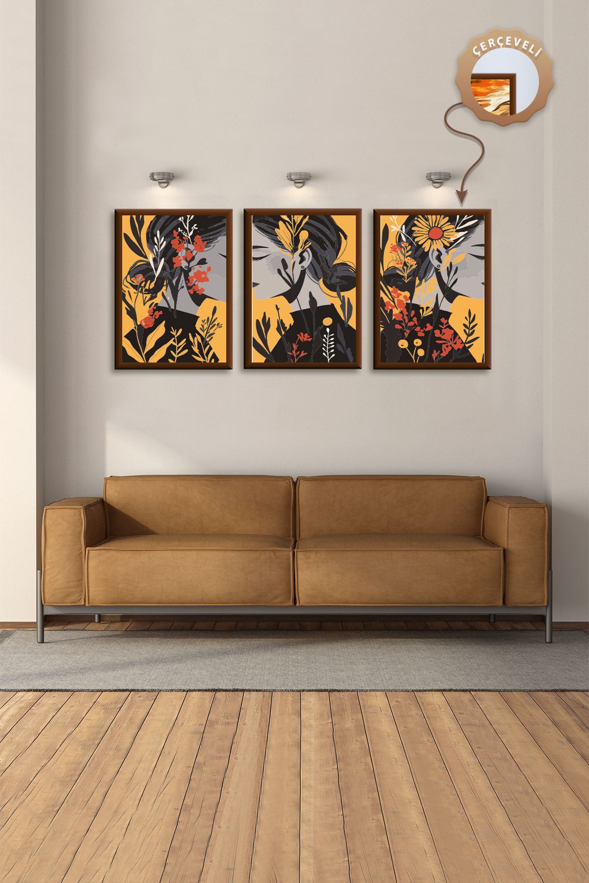 Hagen Mutfak Duvar Tablosu MDF 3lü Tablo Dekoratif Tablo Salon Tablo Yatak Odası Tablo Seti Modern Tablo