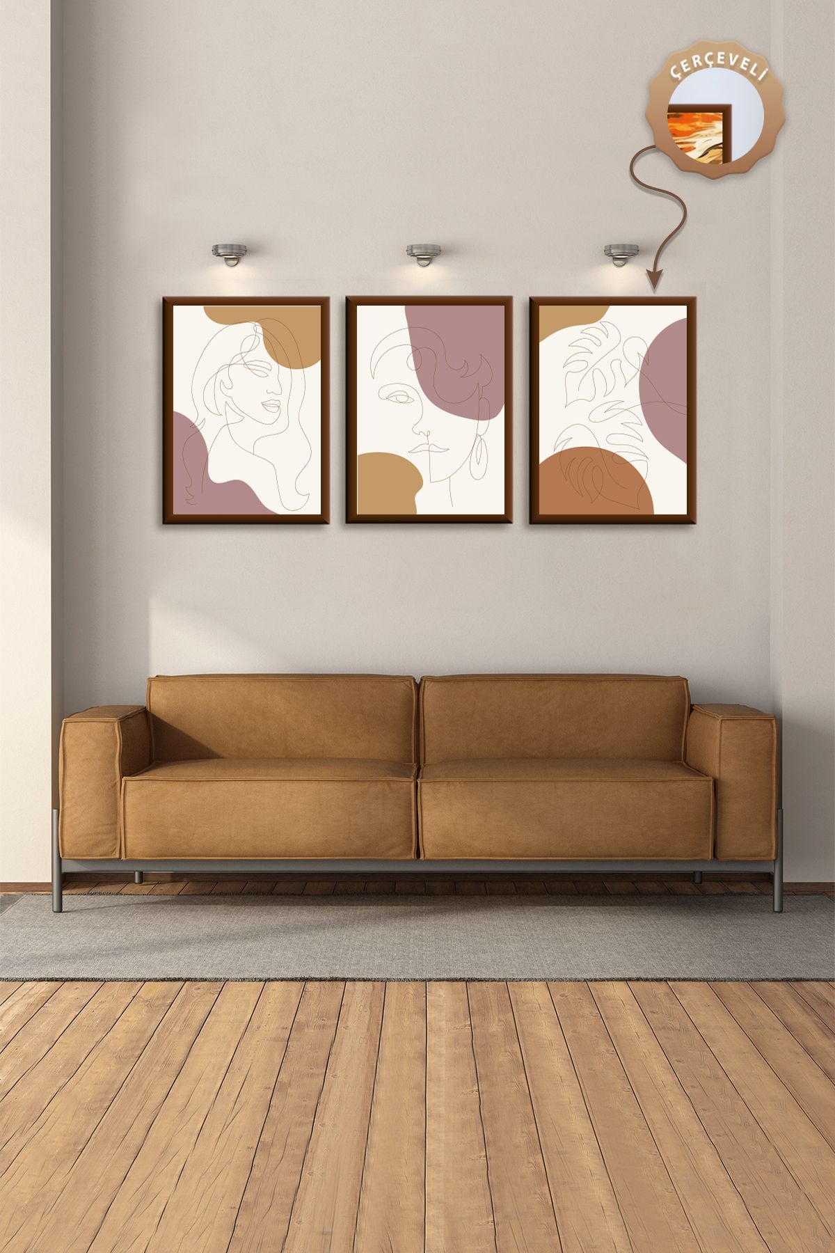 Hagen Modern Tablo Mutfak Duvar Tablosu Seti 3lü Tablo Dekoratif Tablo Yatak Odası Tablo Seti Salon Tablo