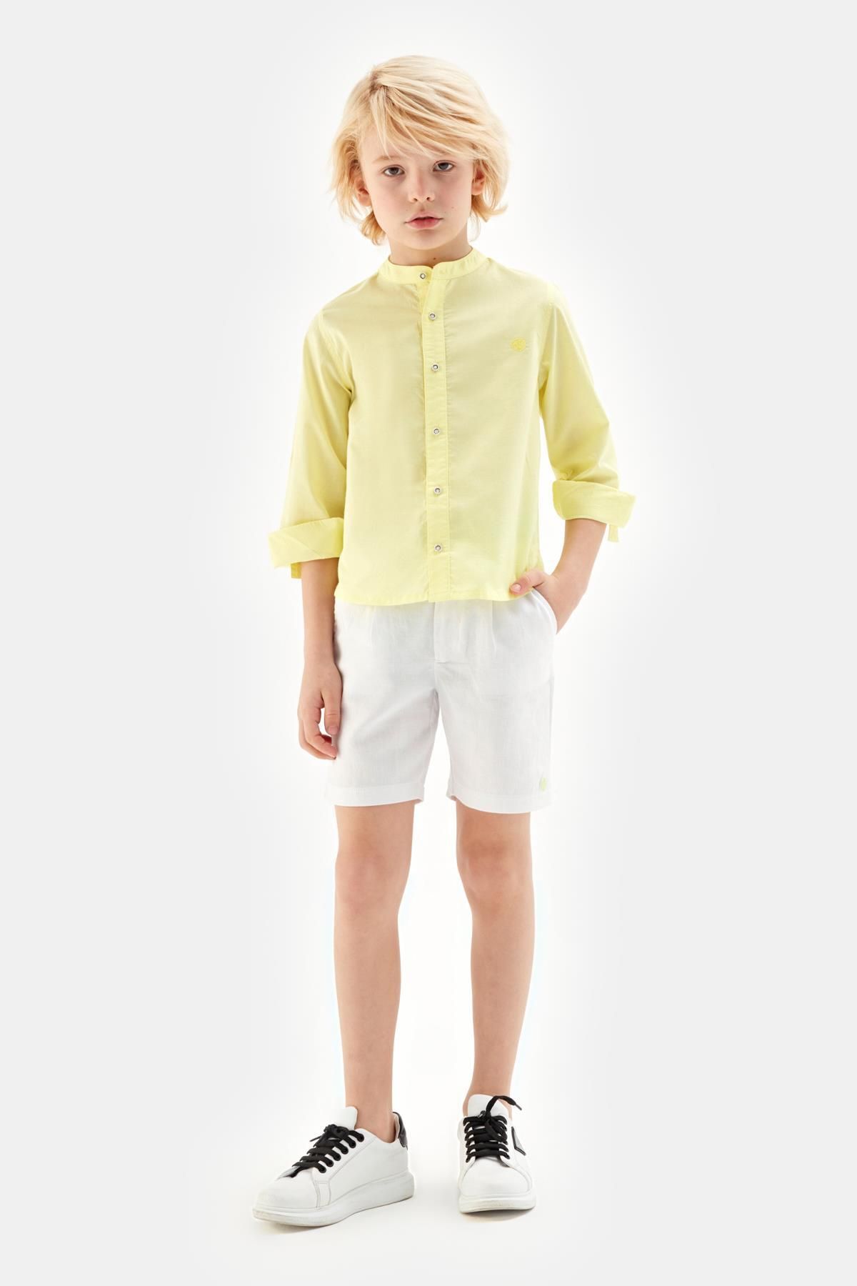 Nebbati Bg Store Erkek Çocuk Sarı Gömlek 23ss1nb3608