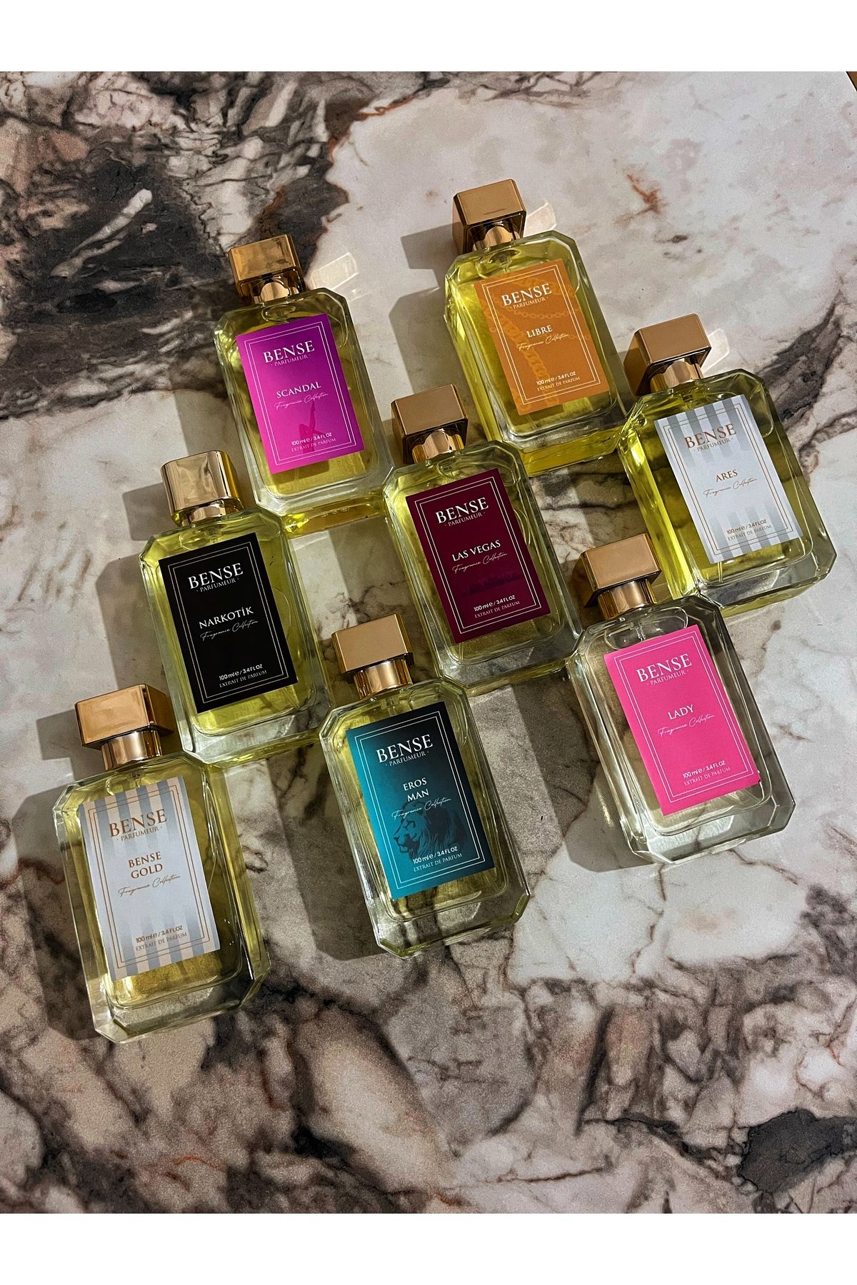 Bense 8 liset (4erkek 3 kadın 1 unısex ) / (2 adet 50 ml )