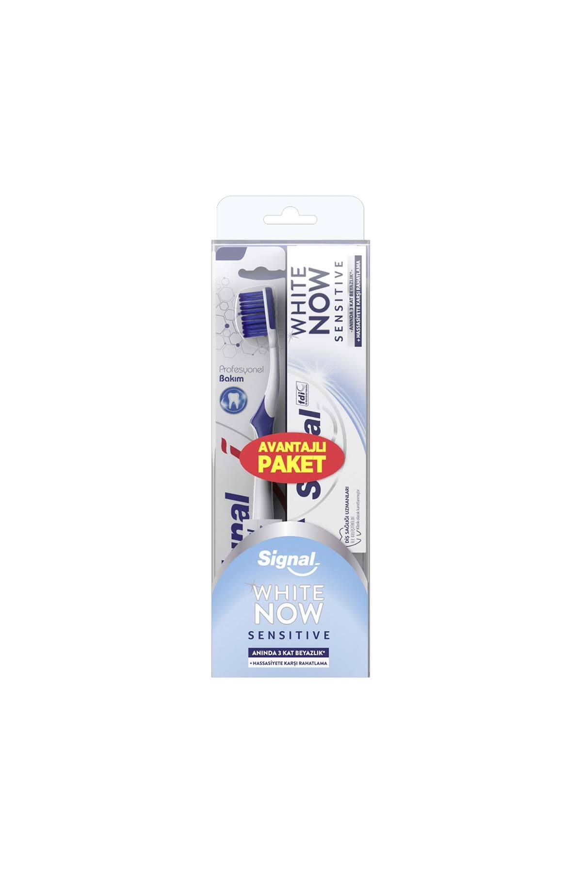 Signal White Now Diş Macunu Sensitive 75 ml Diş Fırçası Profesyonel Bakım