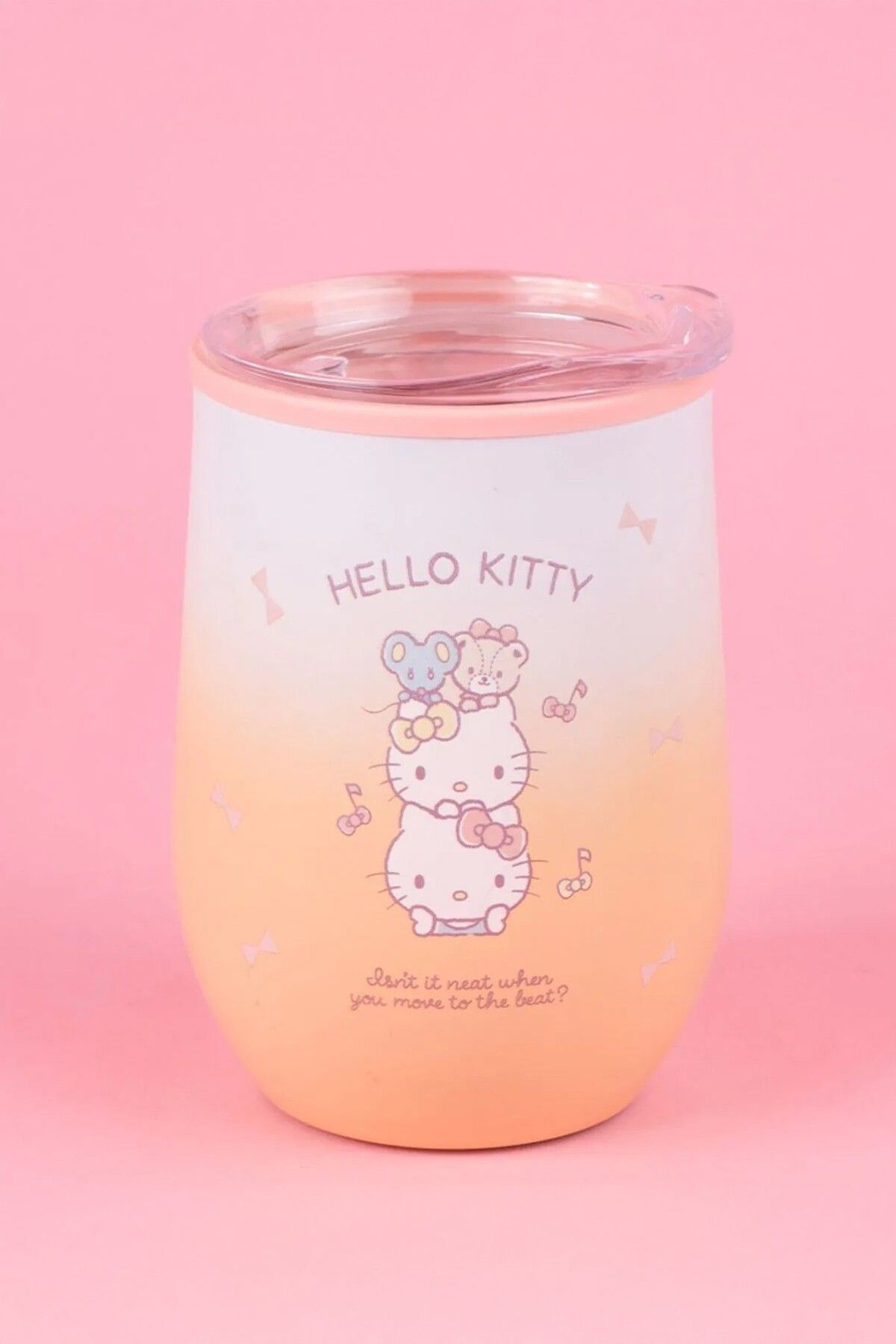 Miniso Sanrio Lisanslı Kapaklı Termos Bardak (360ml) - Hello Kitty
