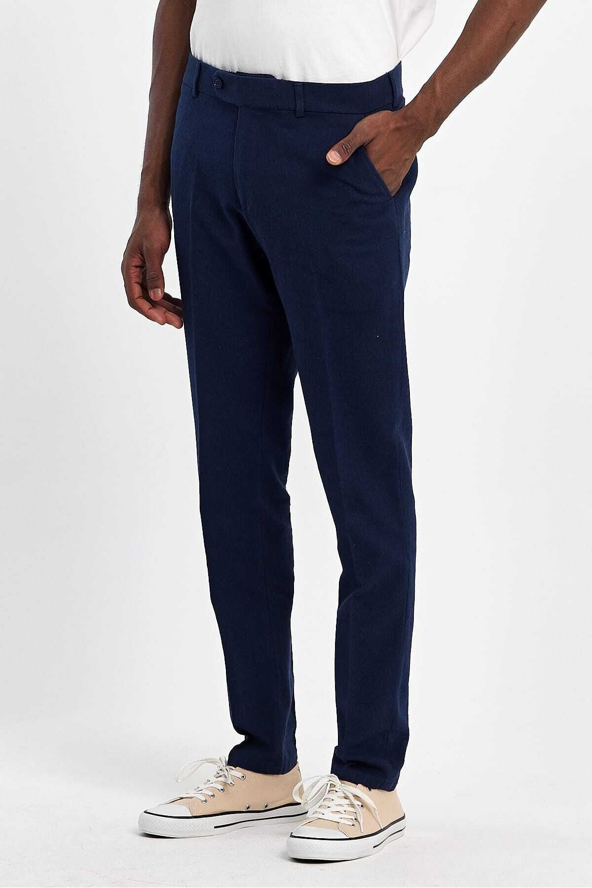 Savira slimfit keten kumaş erkek pantolon