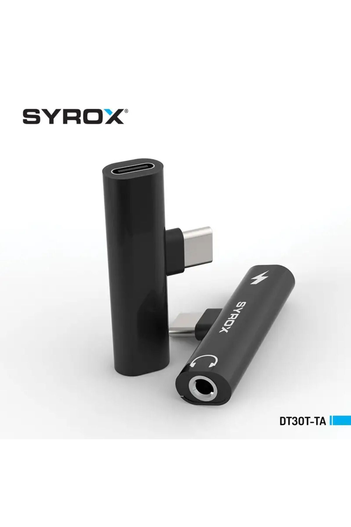 Genel Markalar Dt30t-ta 2'in 1'i Hem Şarj Hem Aux Ses 3.5 Mm /çift Giriş Type-c Aux 3.5 Mm Ses Dönüştürücü
