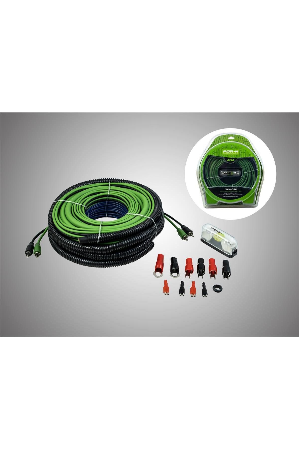 For-X XC-4 OFC-%100 BAKIR-4GA KALIN-KALİTELİ-PROFESYONEL-HERŞEY FULL OFC ANFİ SET KABLOSU