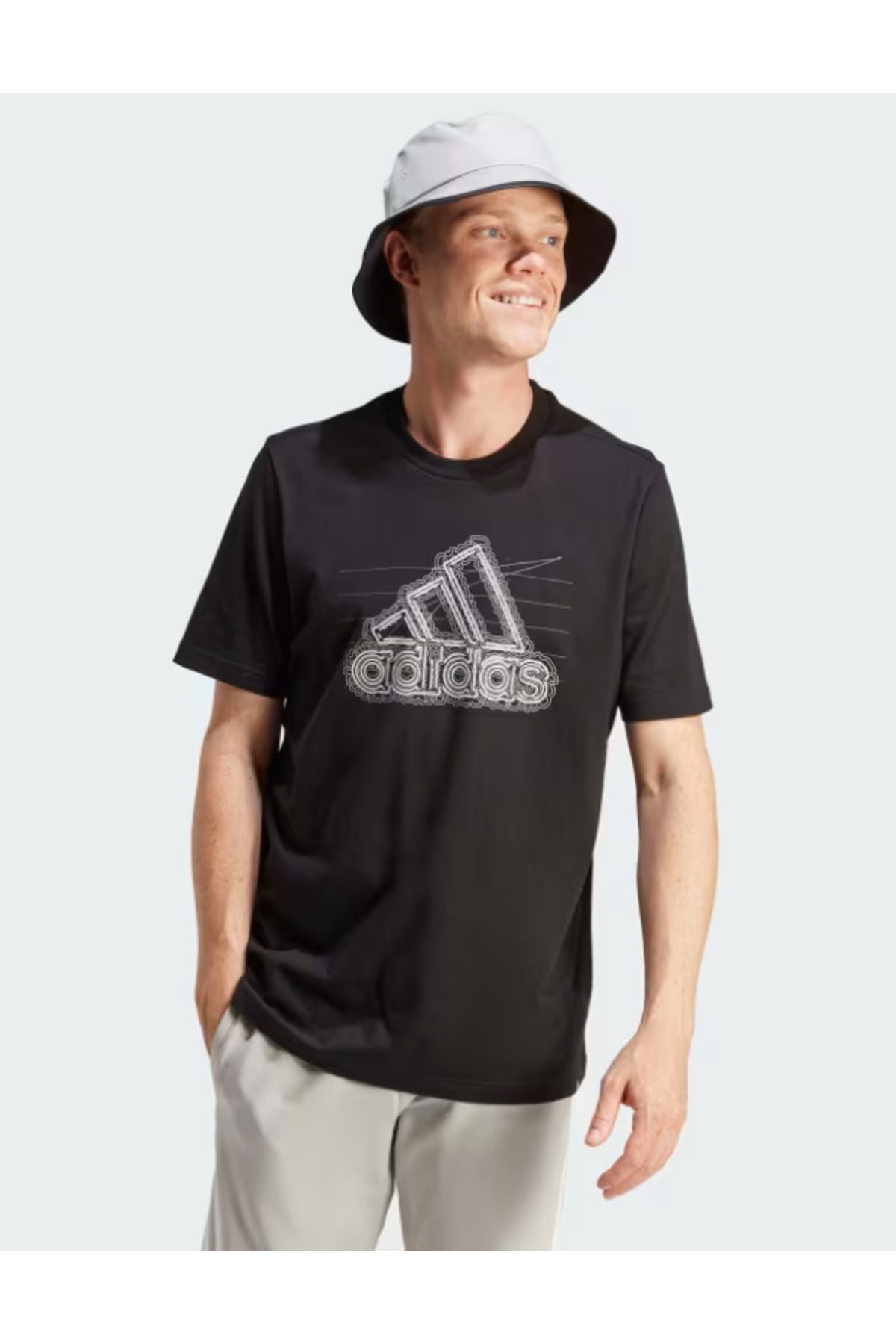 adidas M Growth Bos T Siyah Erkek Tişört In6258
