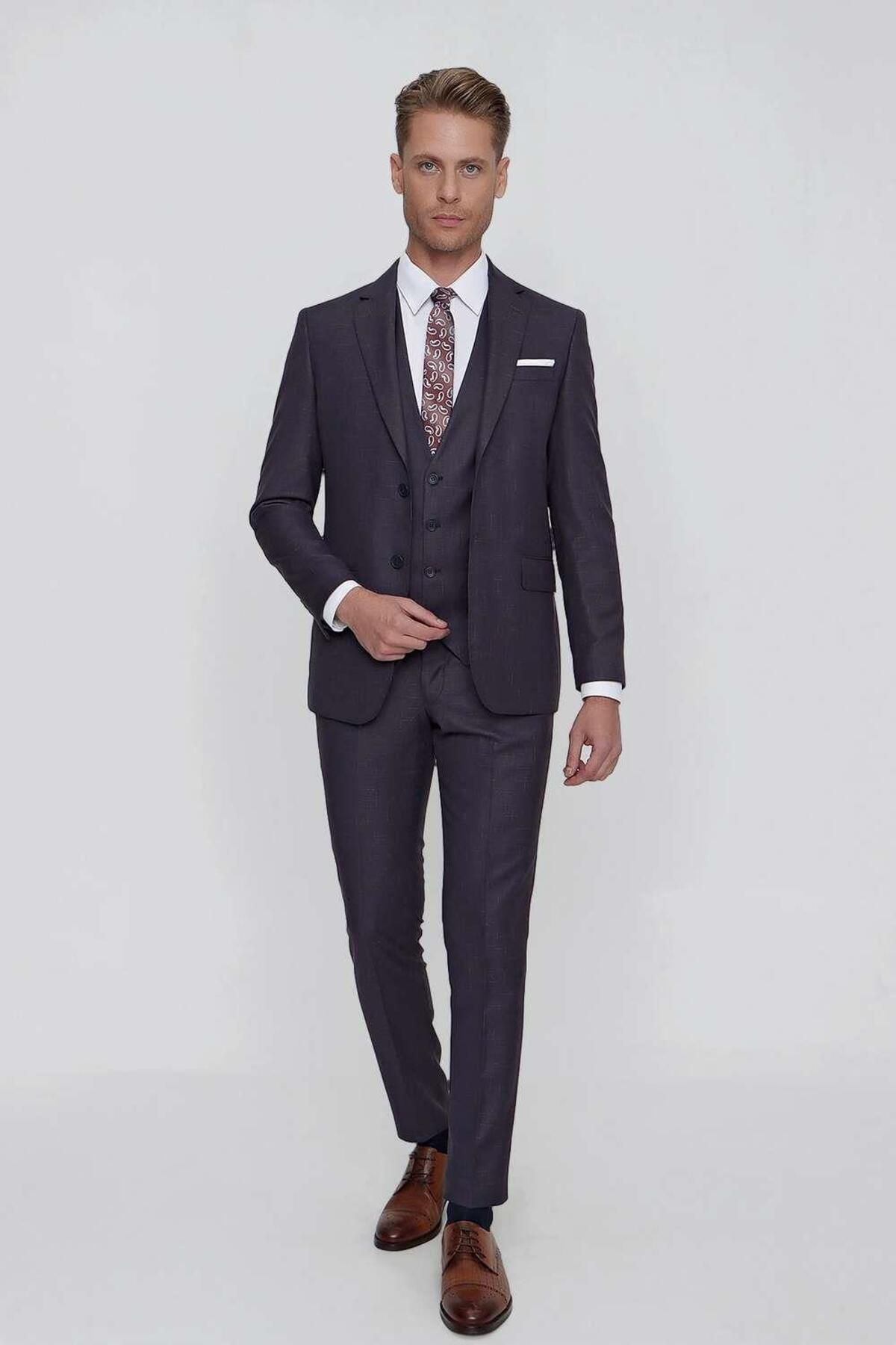 Efor Tk 856 Slim Fit Antrasit Klasik Takım Elbise