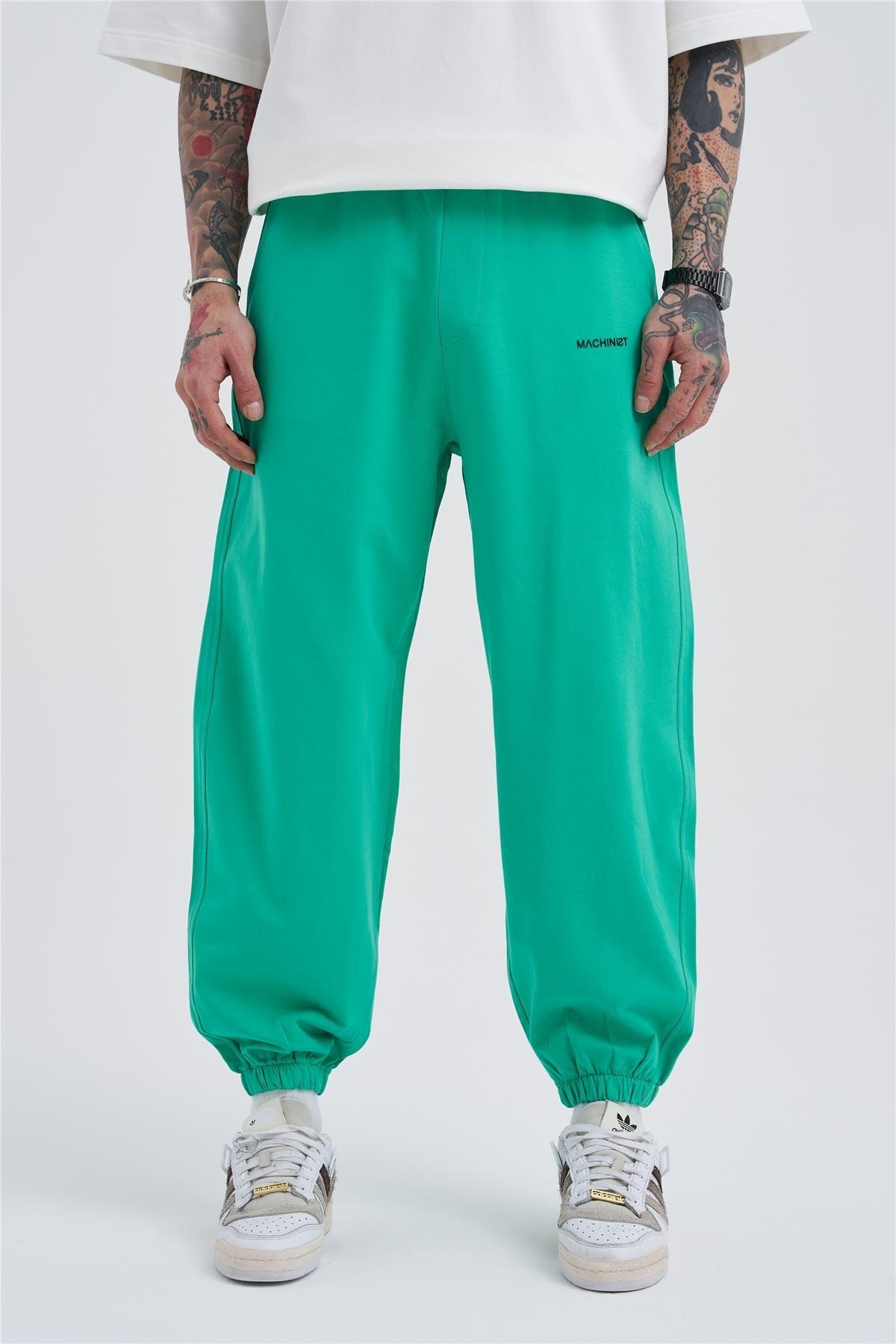 Machinist Erkek Basic Oversize Jogger Yeşil Eşofman Altı