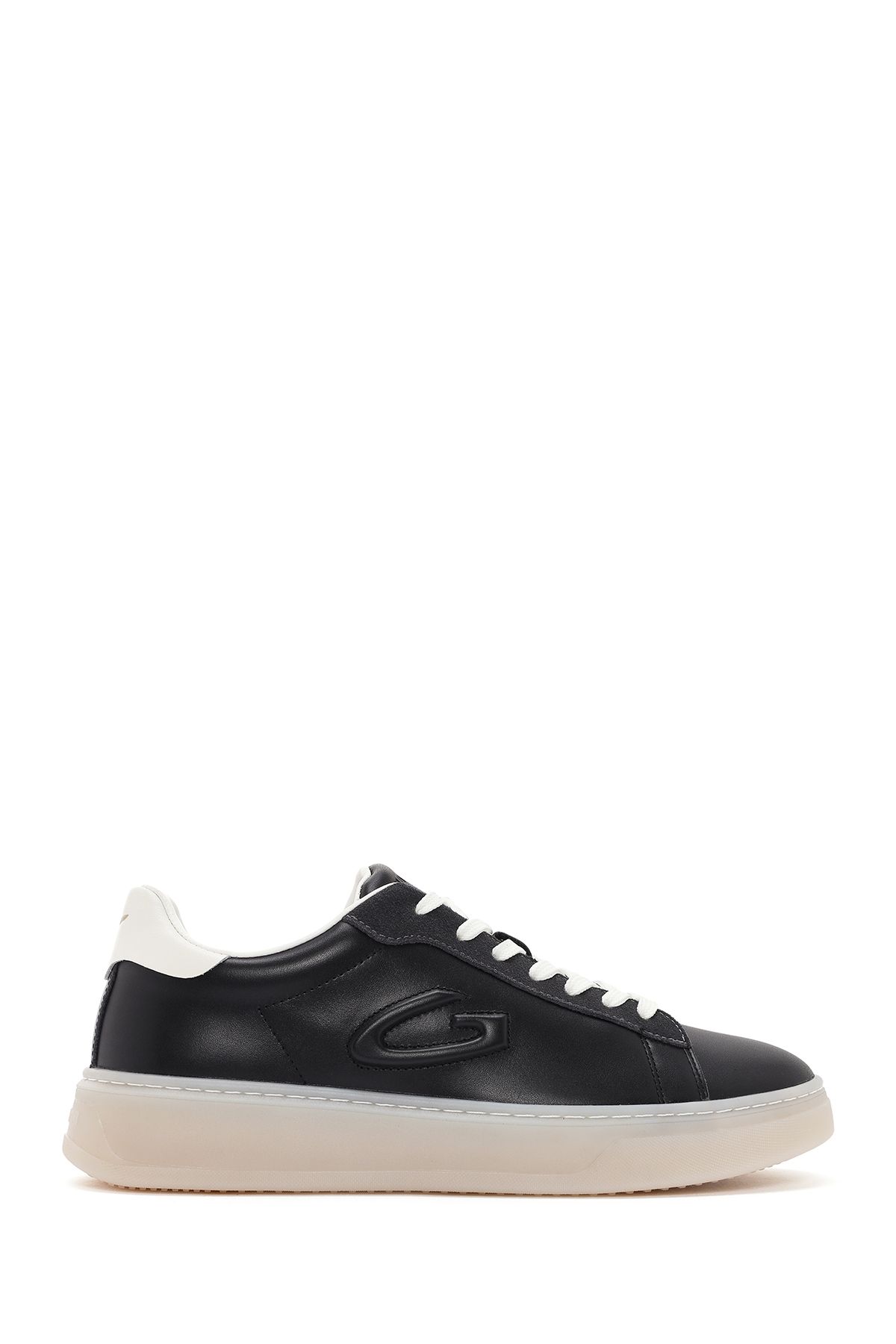ALBERTO GUARDIANI Erkek Siyah New Era Bağcıklı Deri Sneaker G03m100028