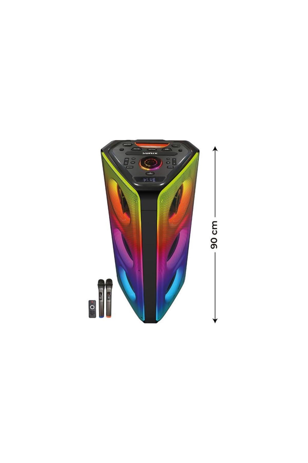 Sunix 80w 9000 Mah 4x8" Subwoofer Çift Mikrofonlu 90cm Bluetooth Hoparlör Bts-290