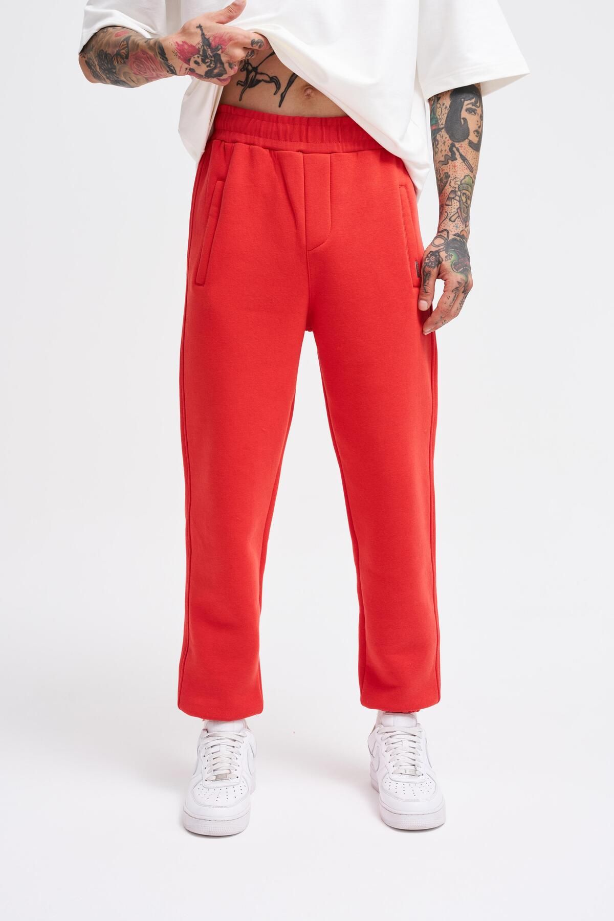 Machinist Erkek Jogger Regular Açık Kırmızı Eşofman Altı