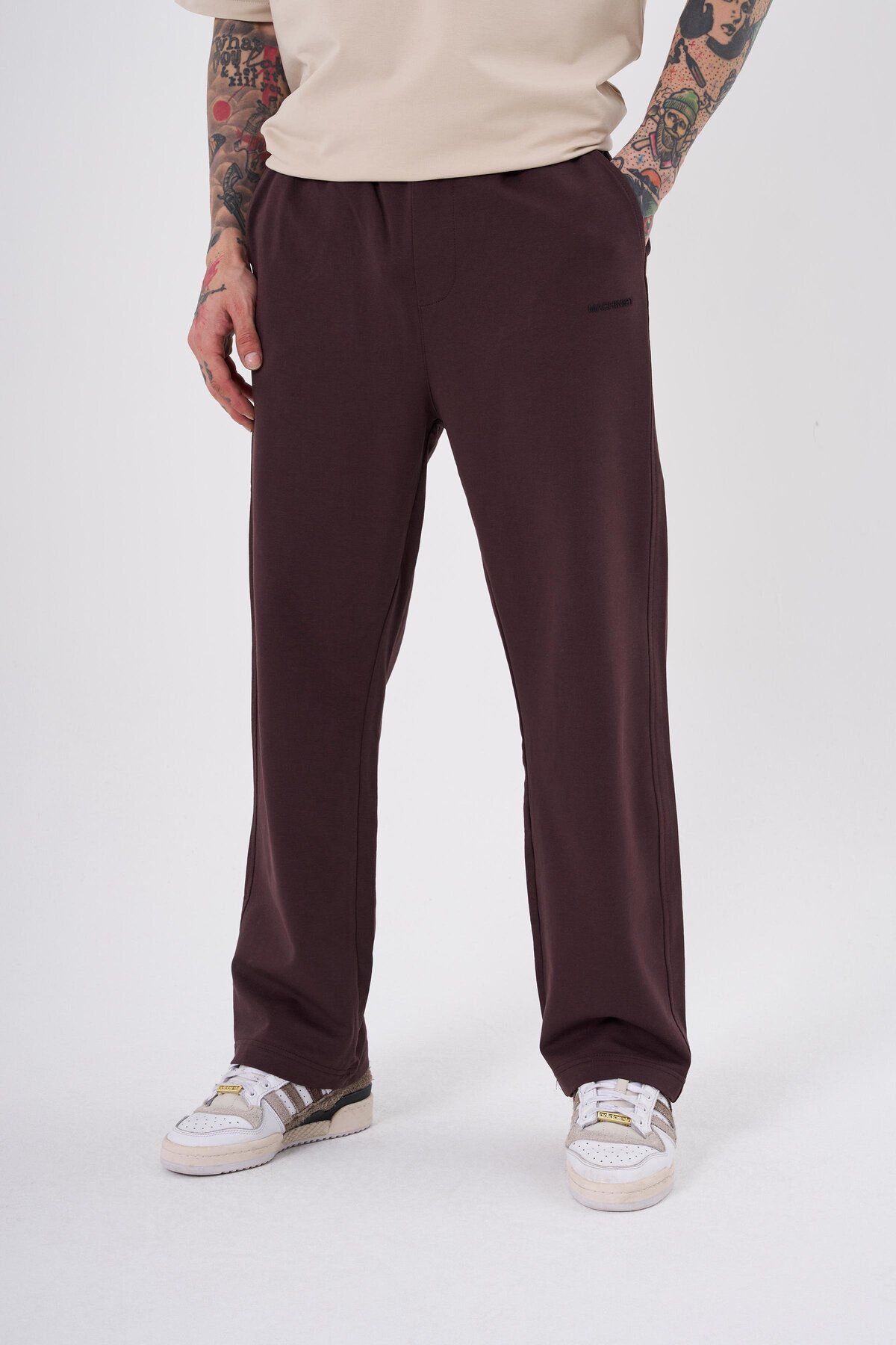 Machinist Erkek Basic Relaxed Baggy Koyu Kahve Eşofman Altı