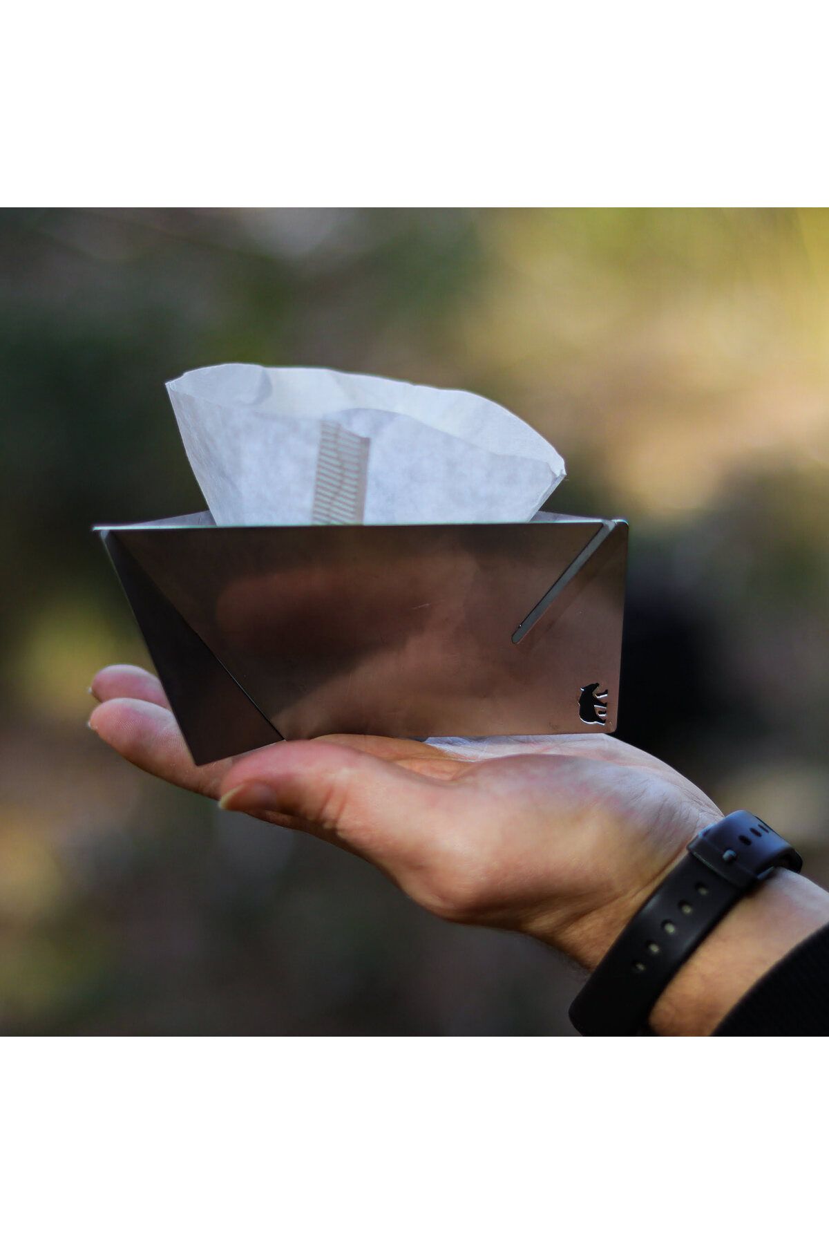 Kamp Ayısı ® Coffdripp™ V60 Filtre Kahve Demlik: Katlanabilir Paslanmaz Çelik Kahve Dripper