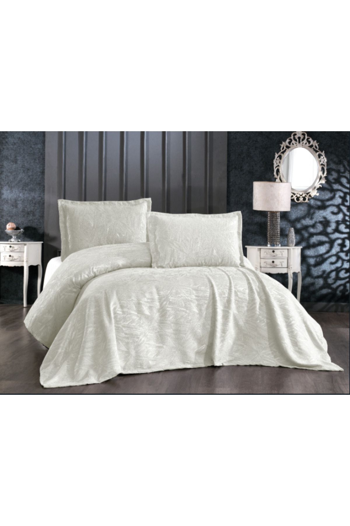 Çapa Home Çapa Home Platin Jakarlı Yatak Örtüsü