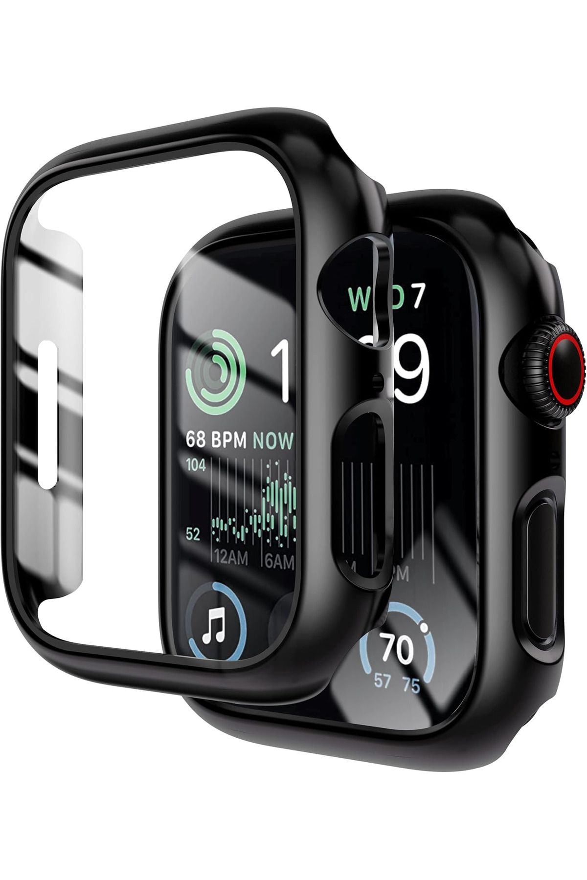 Fibaks Apple Watch 2 3 4 5 6 Se Nike 44mm Kılıf Kasa Ve Ekran Koruyucu 360 Tam Koruma Kapak