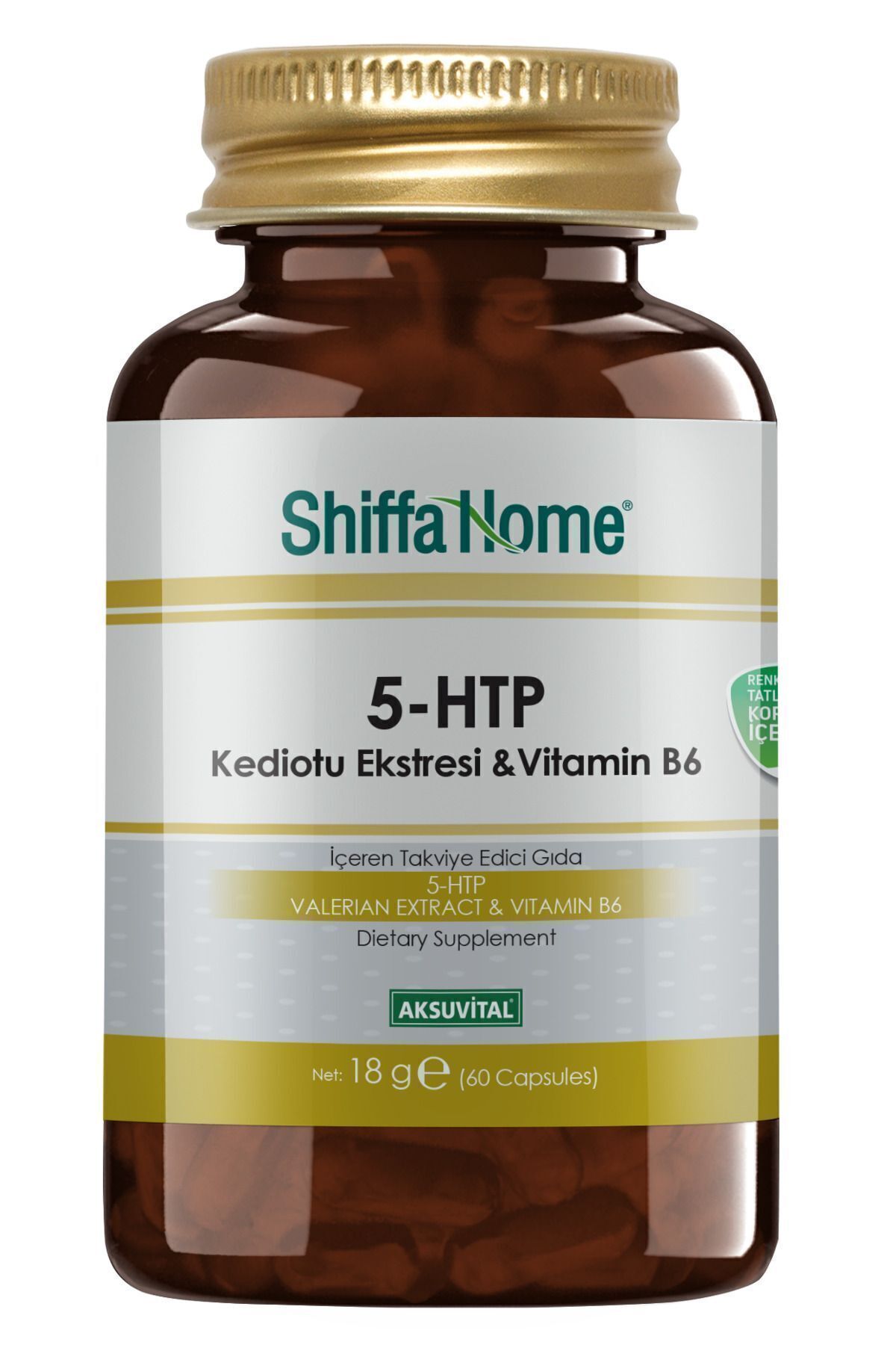Shiffa Home 5 Htp 60 Kapsül / 5-htp Bitkisel Kapsül, Kediotu Ekstresi Ve B6 Vitamin / 180mg