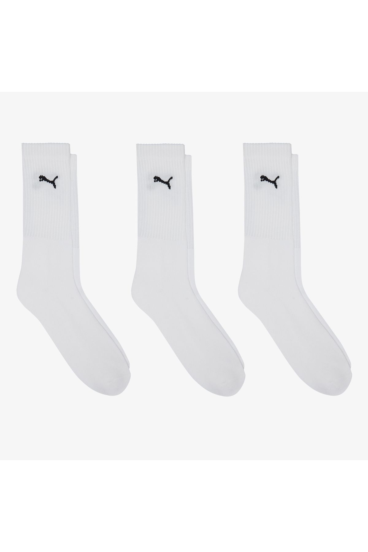 Puma Uniseks Spor Çorap, 3 Çift - Tenis Çorabı, Crew Spor Çorap, Büyük Boy