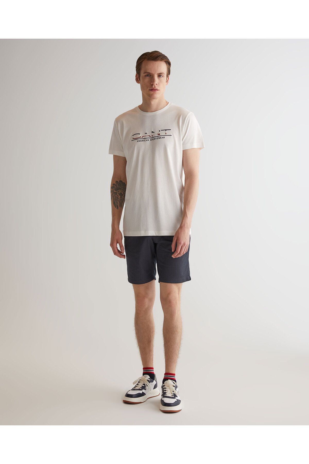 Gant Erkek Gri Slim Fit Şort