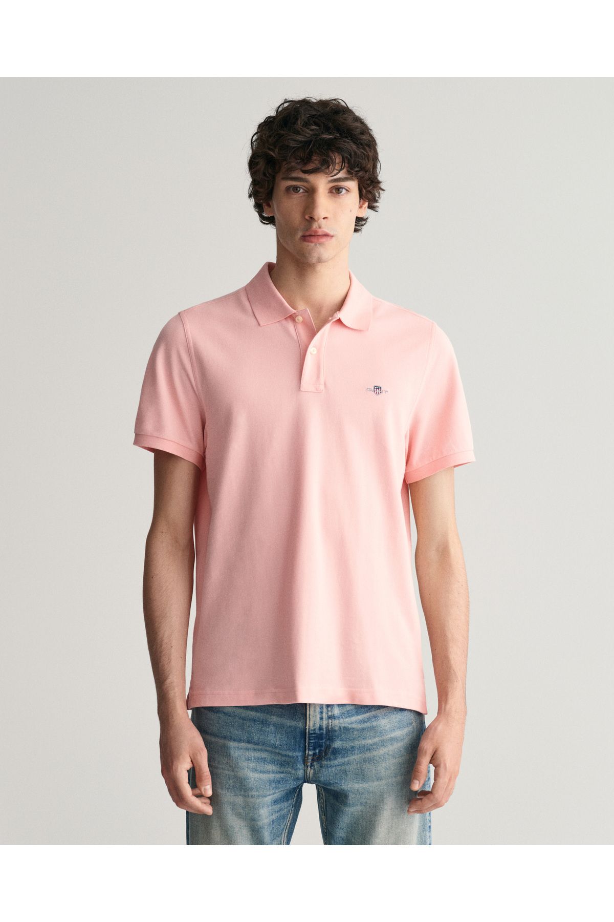 Gant Erkek Pembe Regular Fit Logolu Polo
