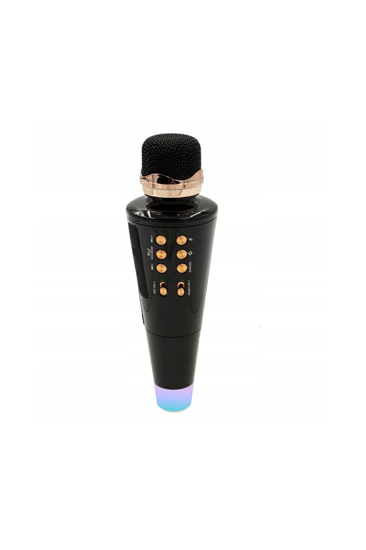 layfhex Karaoke Mikrofon LED Işıklı TWS Selfie Şarkı Kaydı SD Kart Dahili Hoparlör