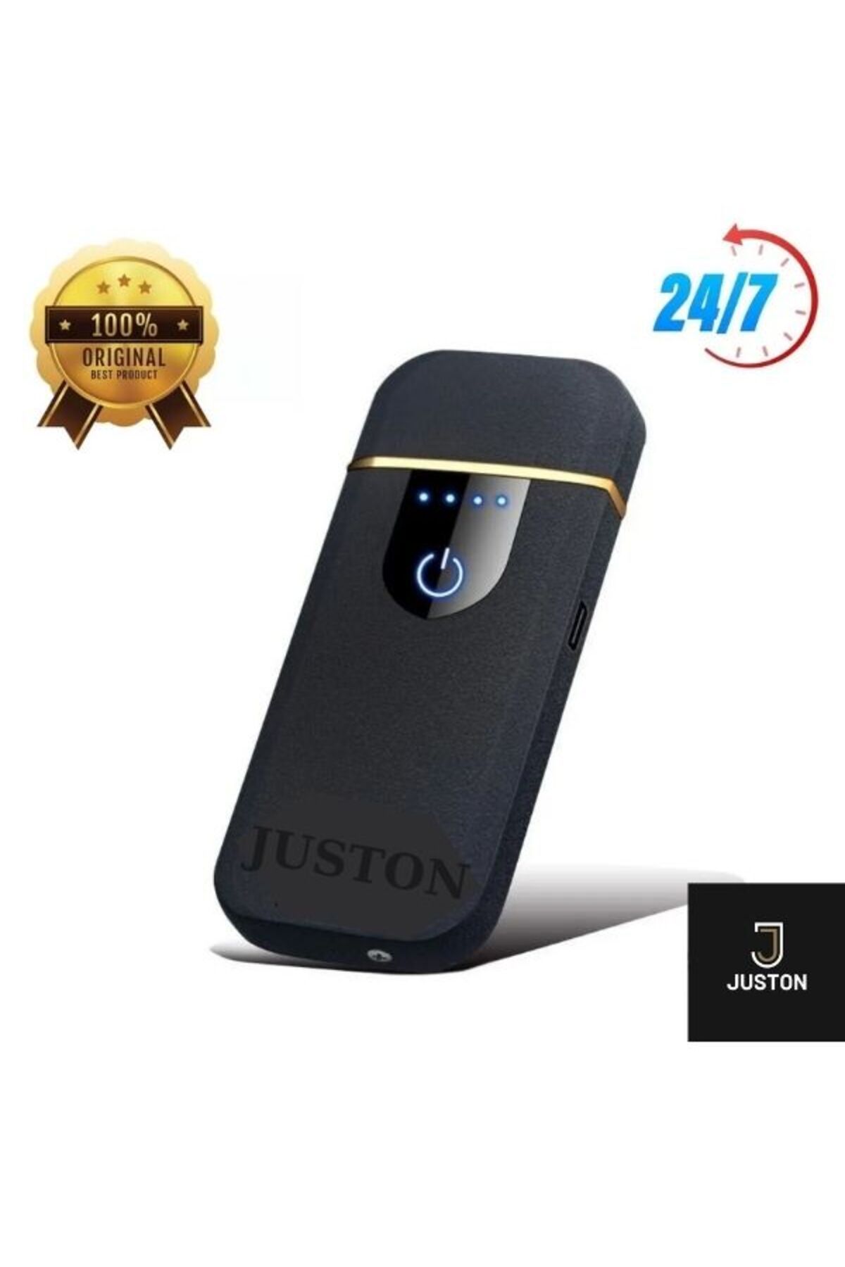 Juston Parmak Izi Dokunmatik Çakmak Usb Şarj Anti-rüzgar Elektronik ÇAKMAK