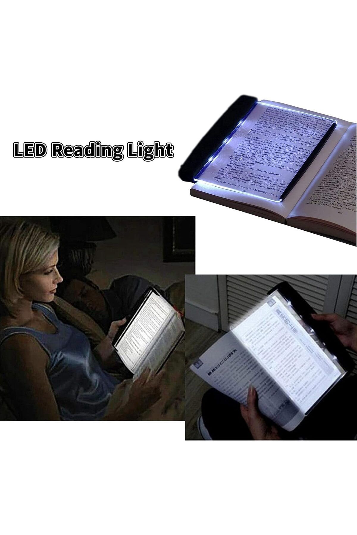 ARVALE Kitap Ayraçlı Okuma Lambası Led Işıklı Gece Kitap Okuma Lambası Ayraç