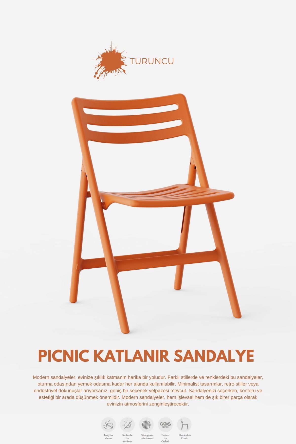 Daim Plastik PİKNİK KATLANABİLİR SANDALYE