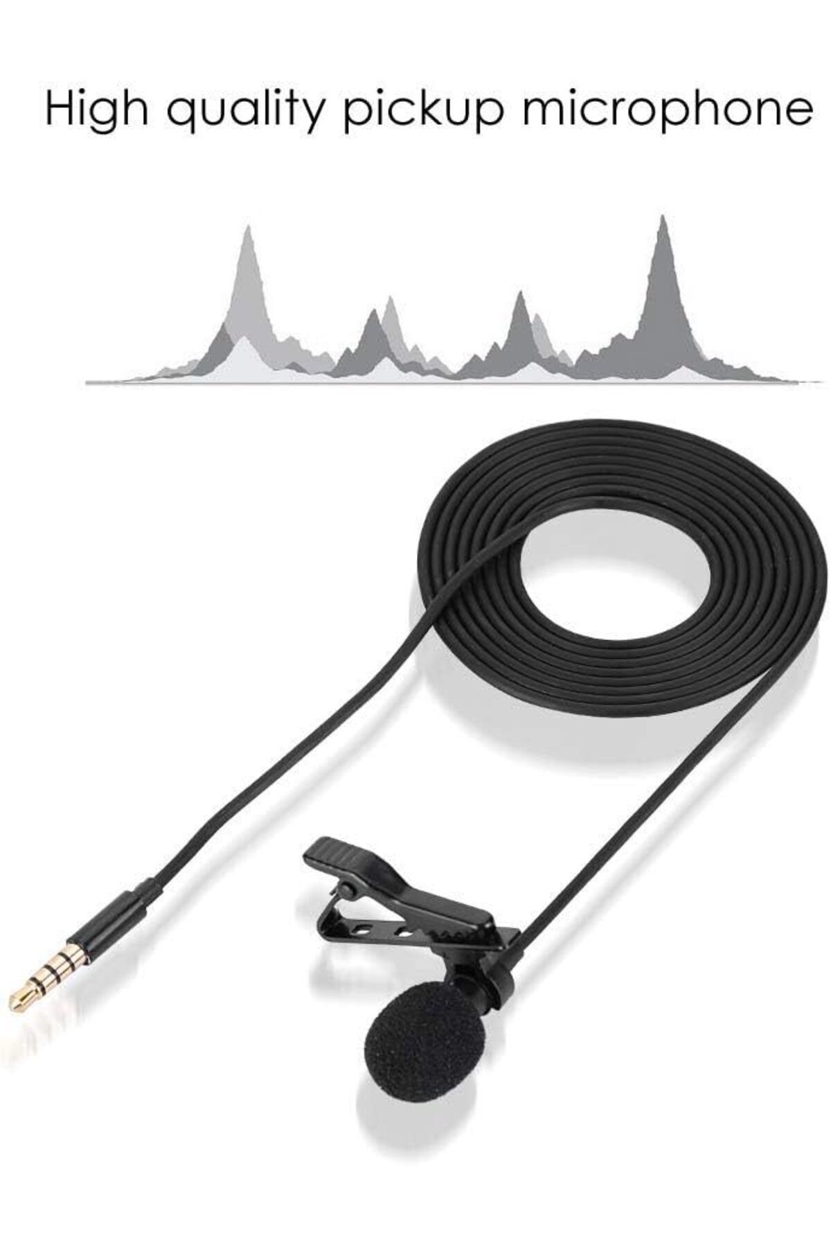 ERCTECH 3.5MM KABLOLU YAKA MİKRAFONU KALİTELİ SES KAYIT