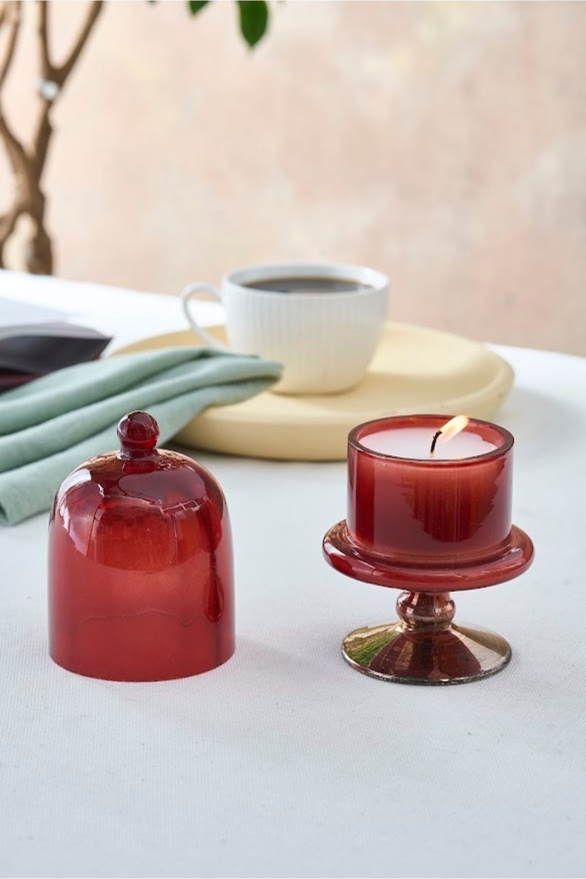 Karaca Home Karaca Noriss Dekoratif Cam Kapaklı Kokulu Mum Woody