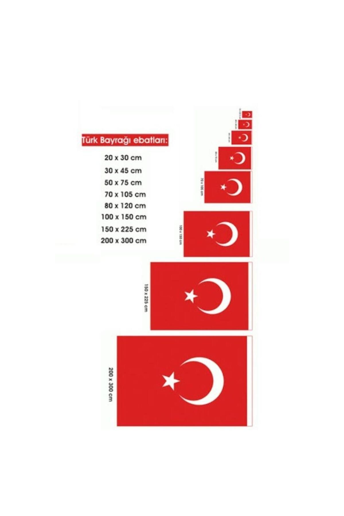 Mutlu Türk Bayrağı 30x45 Cm Ebatında Kumaş Türk Bayrağı Al Bayrak 30*45 Bez Bayrak