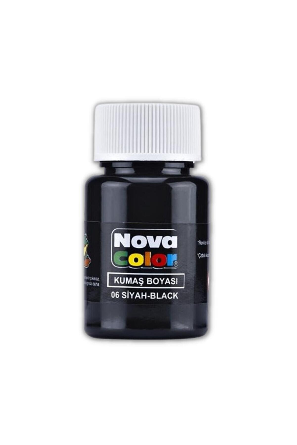 Nova Color Siyah Kumaş Boyası - 30 ml Tekstil Boyası