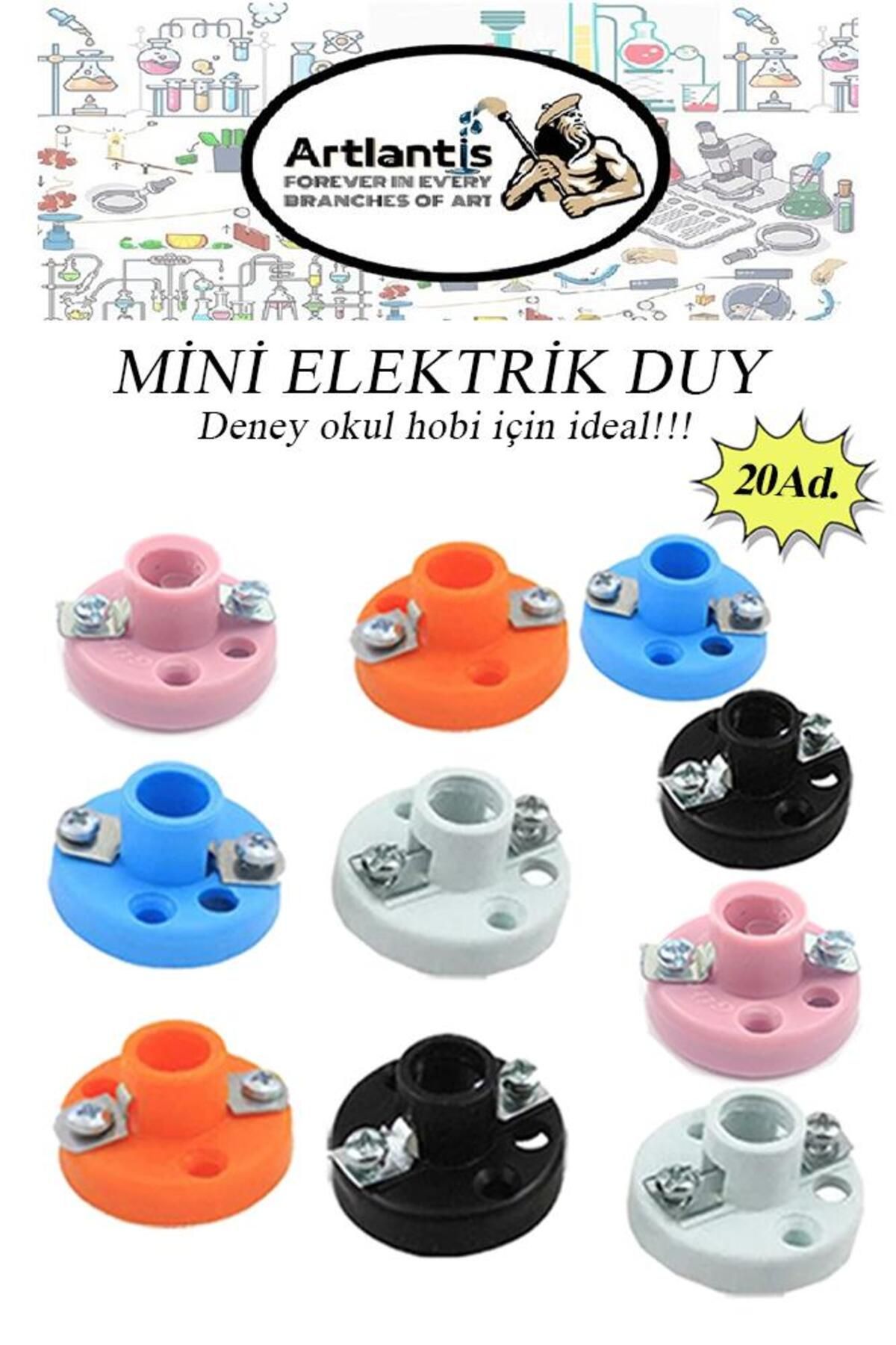 Artlantis Mini Duy 20 Adet Deney Duyu Proje Için Küçük Ampul Yuvası Minyonet Duy Okul Sınıf Elektrik Devre Den